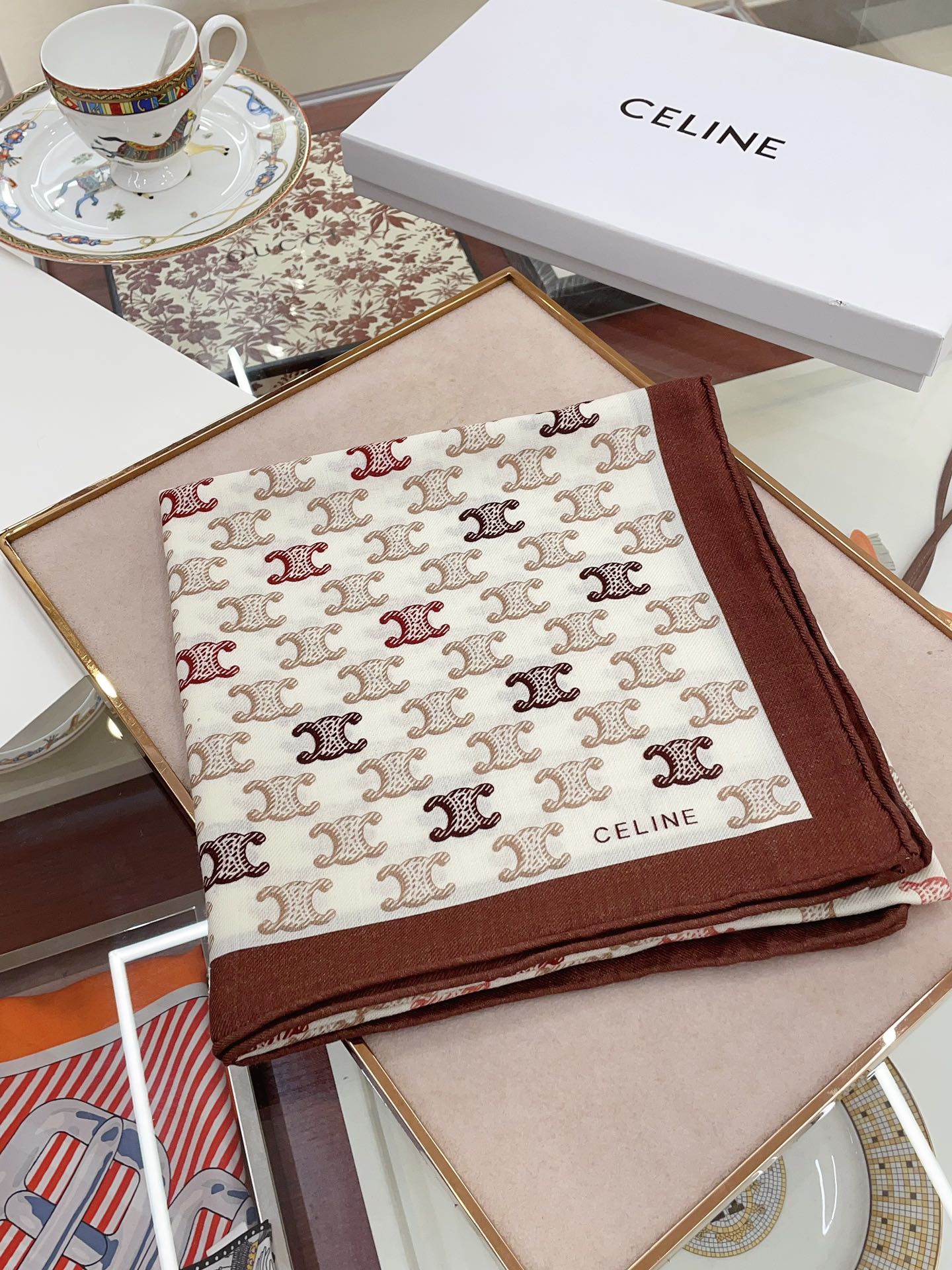 Streetwear Scarf CELINE 328774 SIZE:100x100cm - vstockx