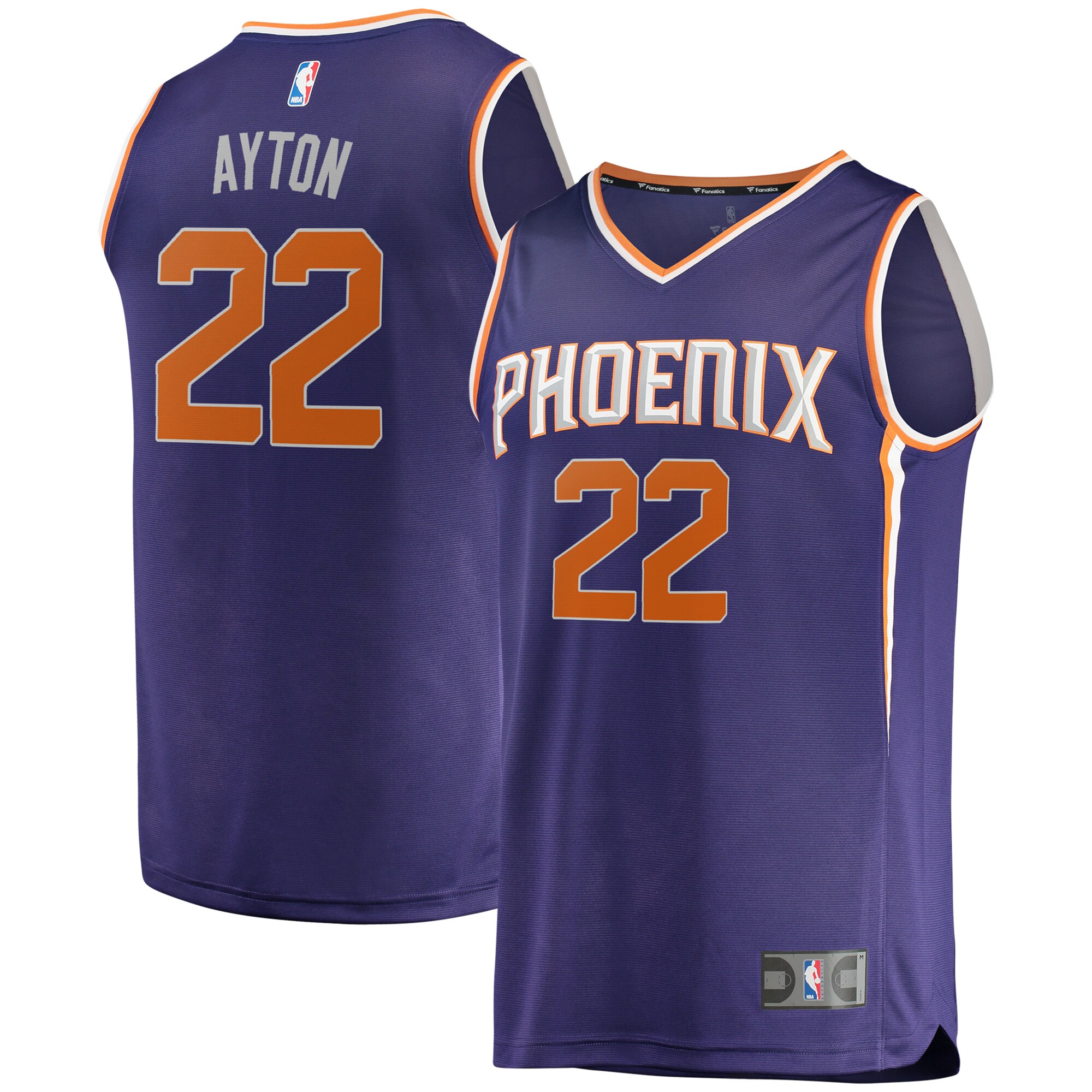 DeAndre Ayton Phoenix Suns Fanatics Branded Fast Break Replica Jersey - Icon Edition - Purple - vstockx