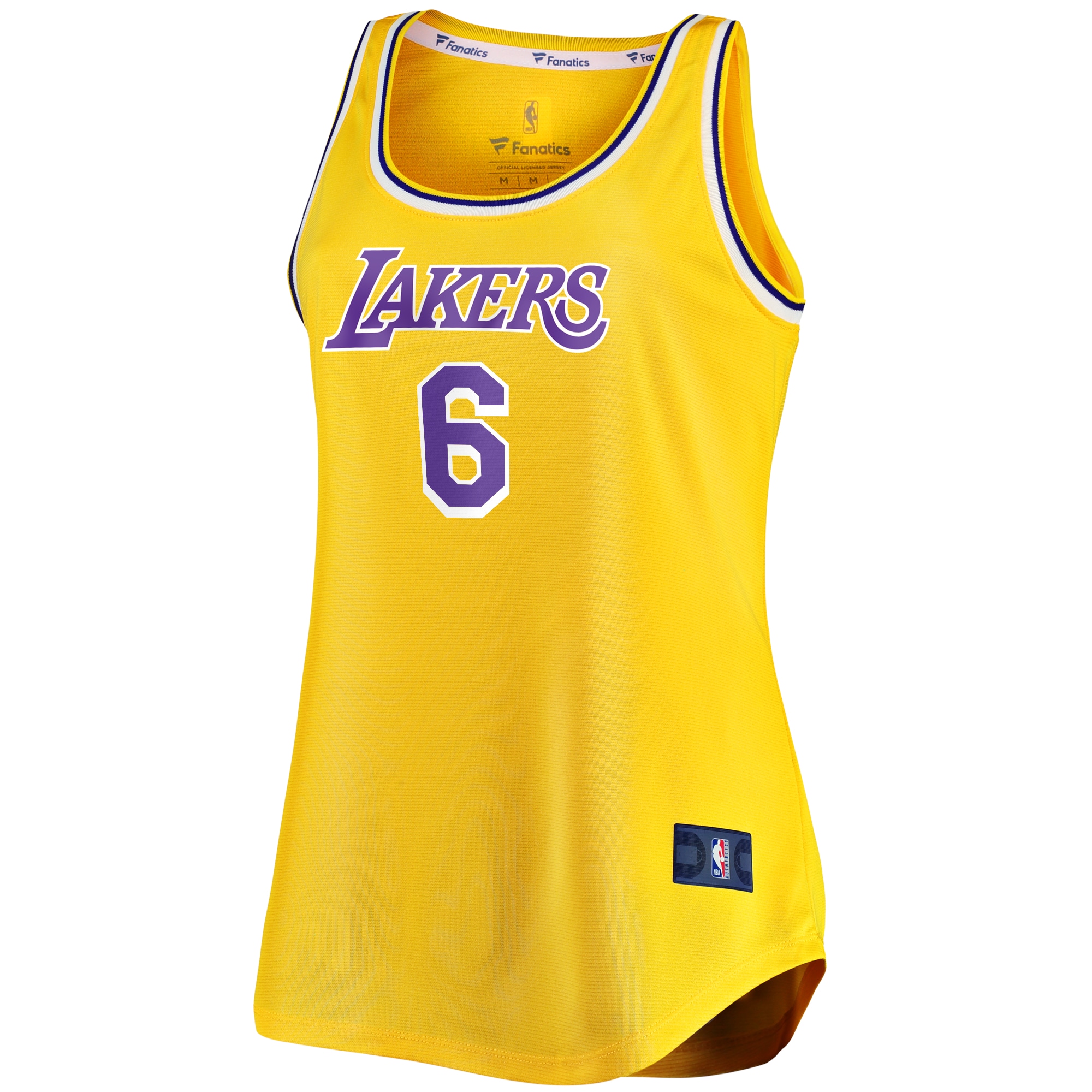 LeBron James Los Angeles Lakers Fanatics Branded Women's 2021/22 Fast Break Tank Jersey - Icon Edition - Gold - vstockx