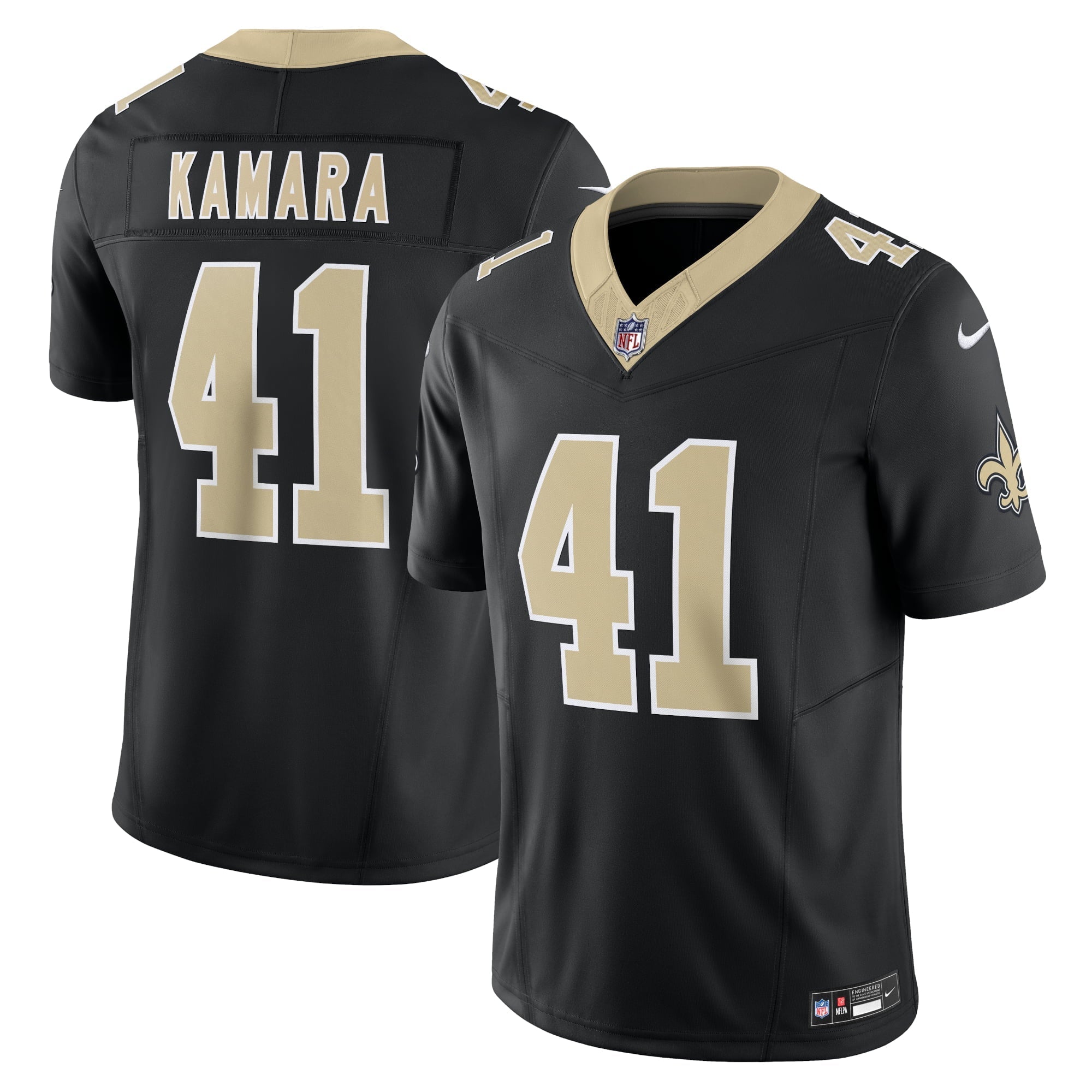 Men's Nike Alvin Kamara Black New Orleans Saints Vapor F.U.S.E. Limited Jersey - vstockx