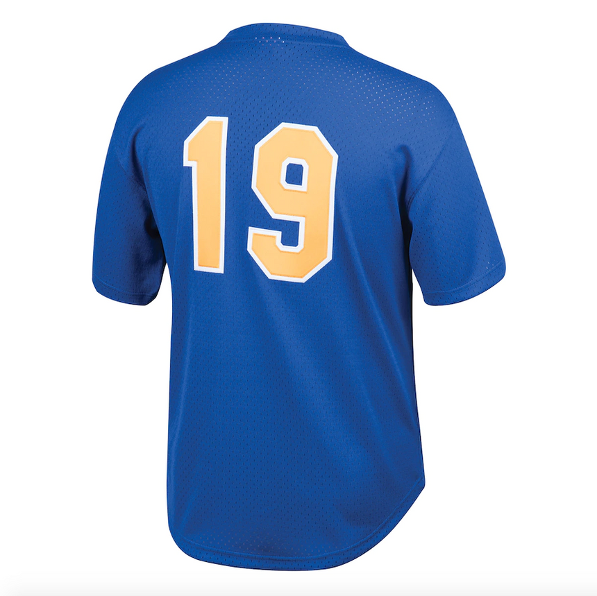 Men's Milwaukee Brewers Robin Yount Mitchell & Ness Royal Cooperstown Collection 1991 Mesh Batting Practice Jersey - vstockx