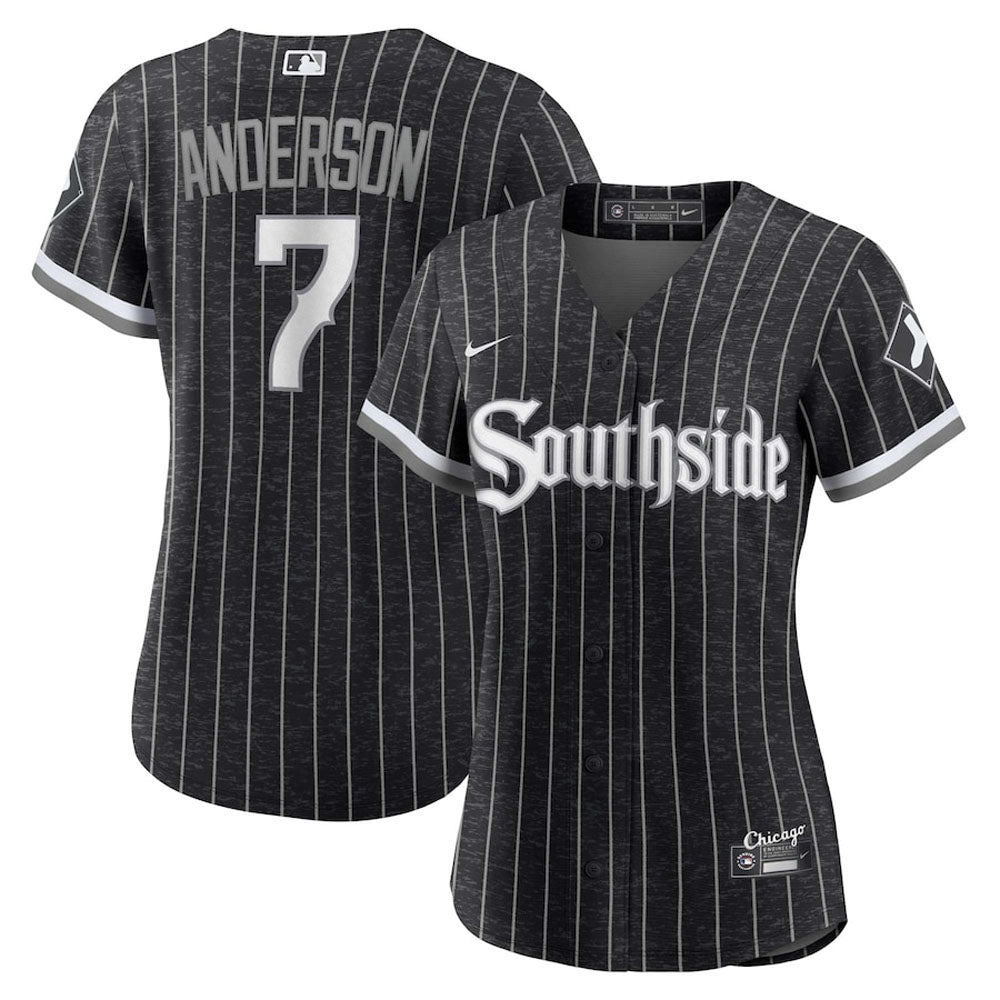 Women's Chicago White Sox Tim Anderson City Connect Replica Jersey - Black - vstockx