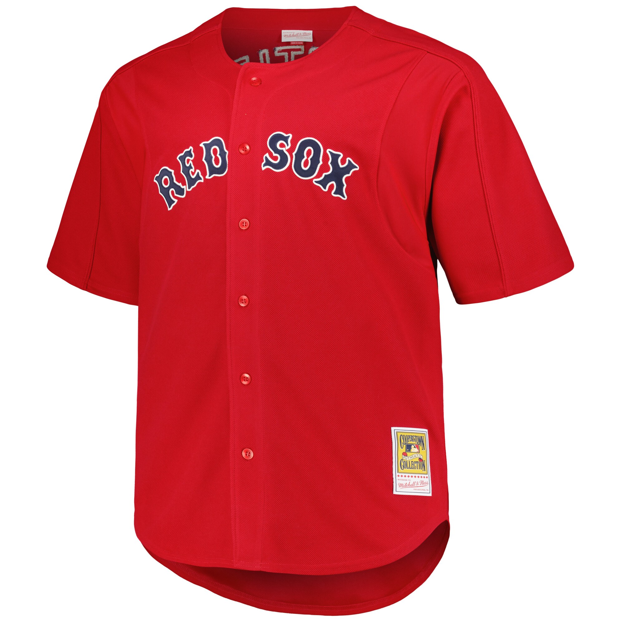 David Ortiz Boston Red Sox Mitchell & Ness Big & Tall Cooperstown Collection Batting Practice Replica Jersey - Red - vstockx