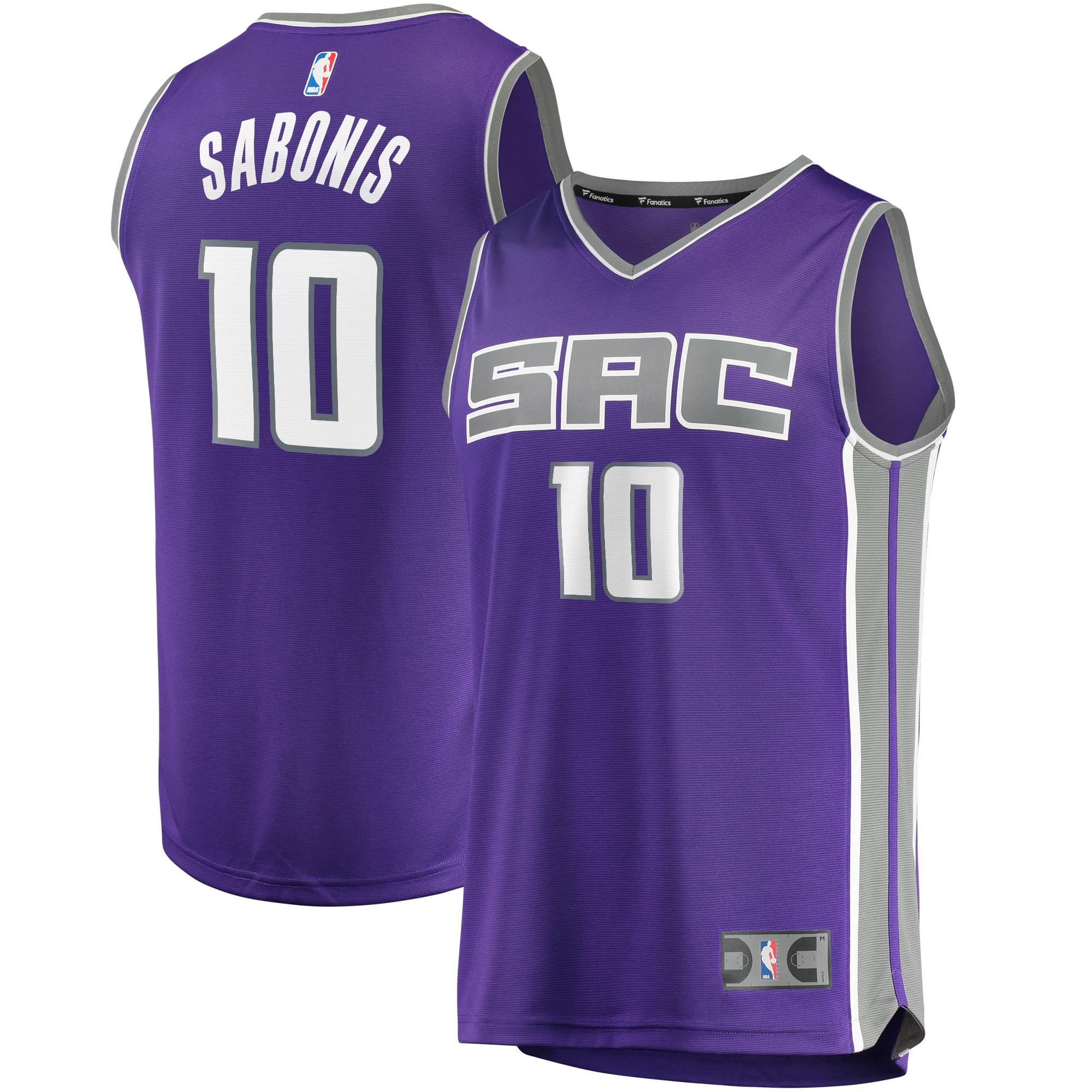 Domantas Sabonis Sacramento Kings Fanatics Branded 2021/22 Fast Break Replica Jersey - Icon Edition - Purple - vstockx
