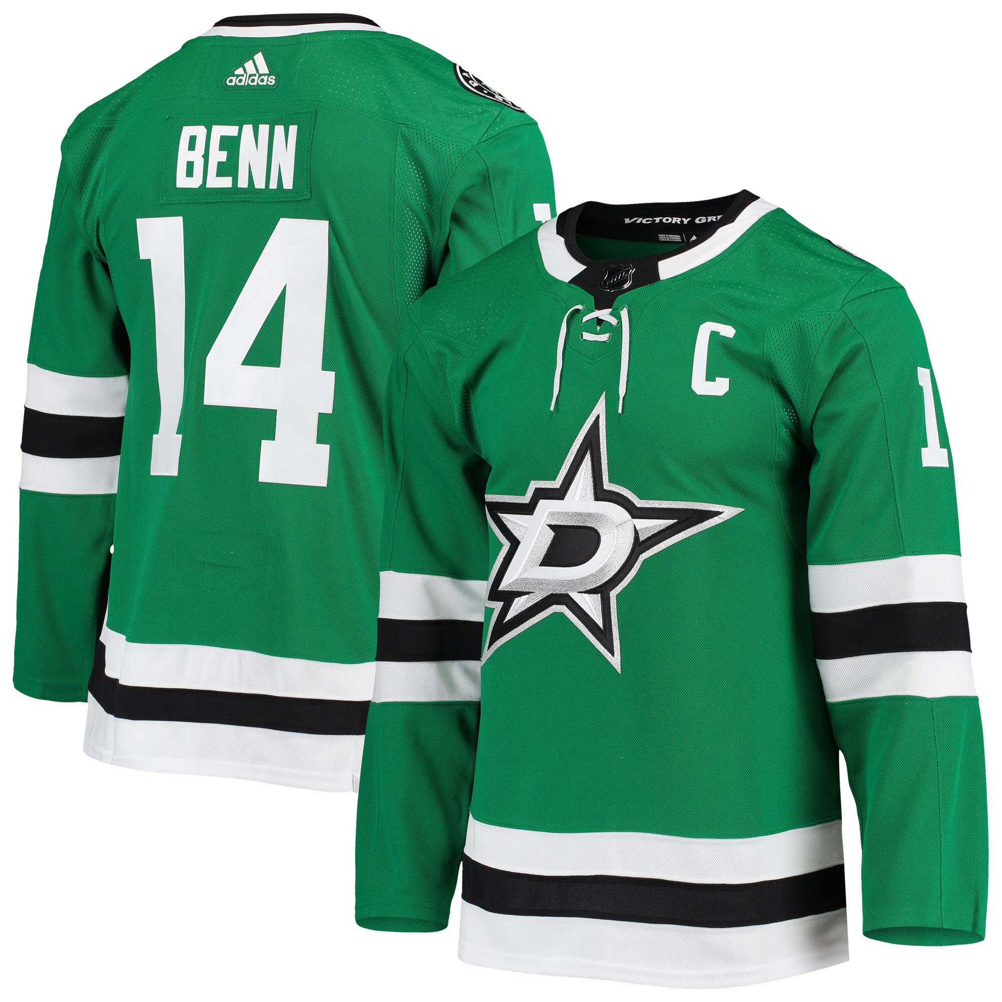 Jamie Benn Dallas Stars adidas Home Primegreen Authentic Pro Player Jersey - Kelly Green - vstockx