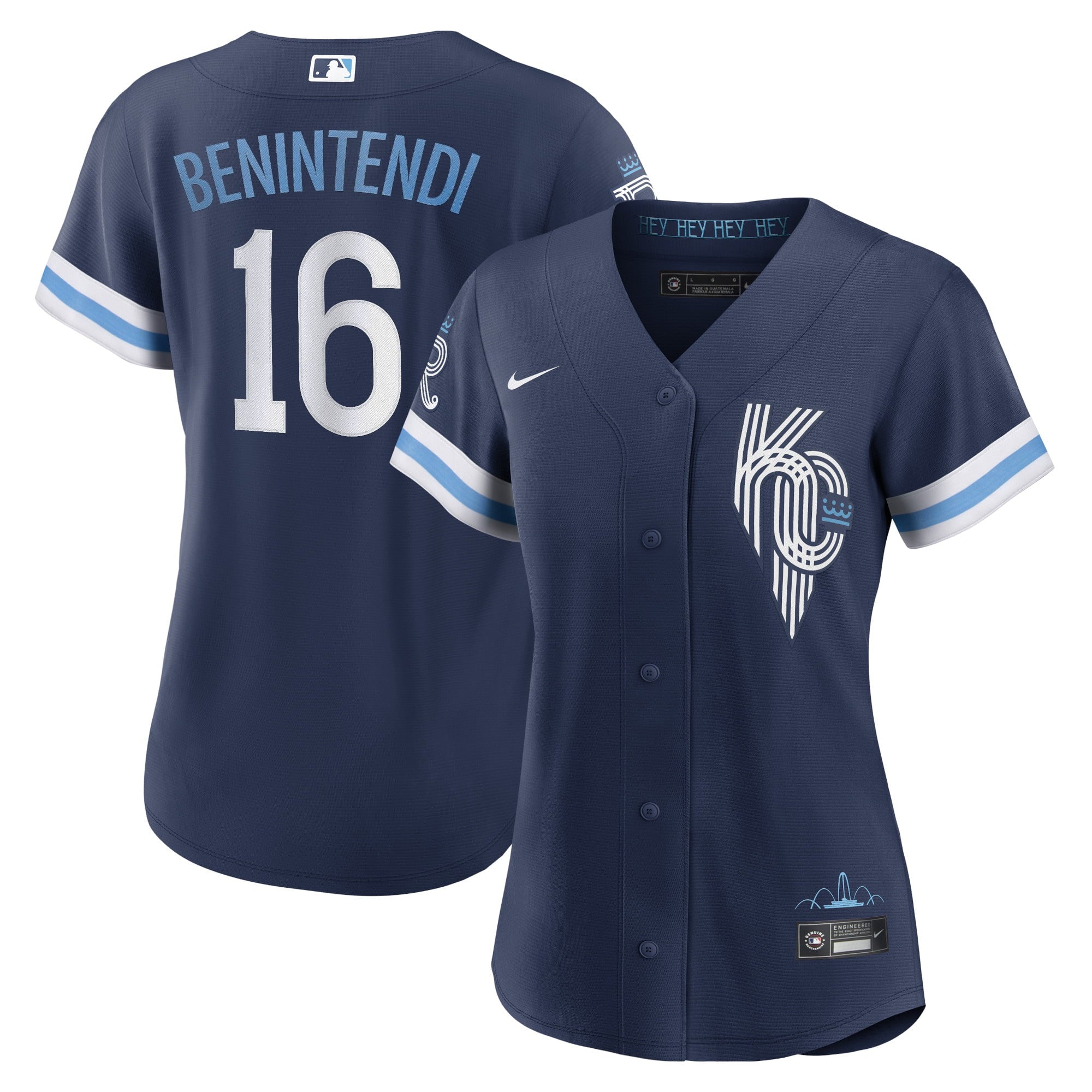 Women's Nike Andrew Benintendi Navy Kansas City Royals 2022 City Connect Replica Player Jersey - vstockx