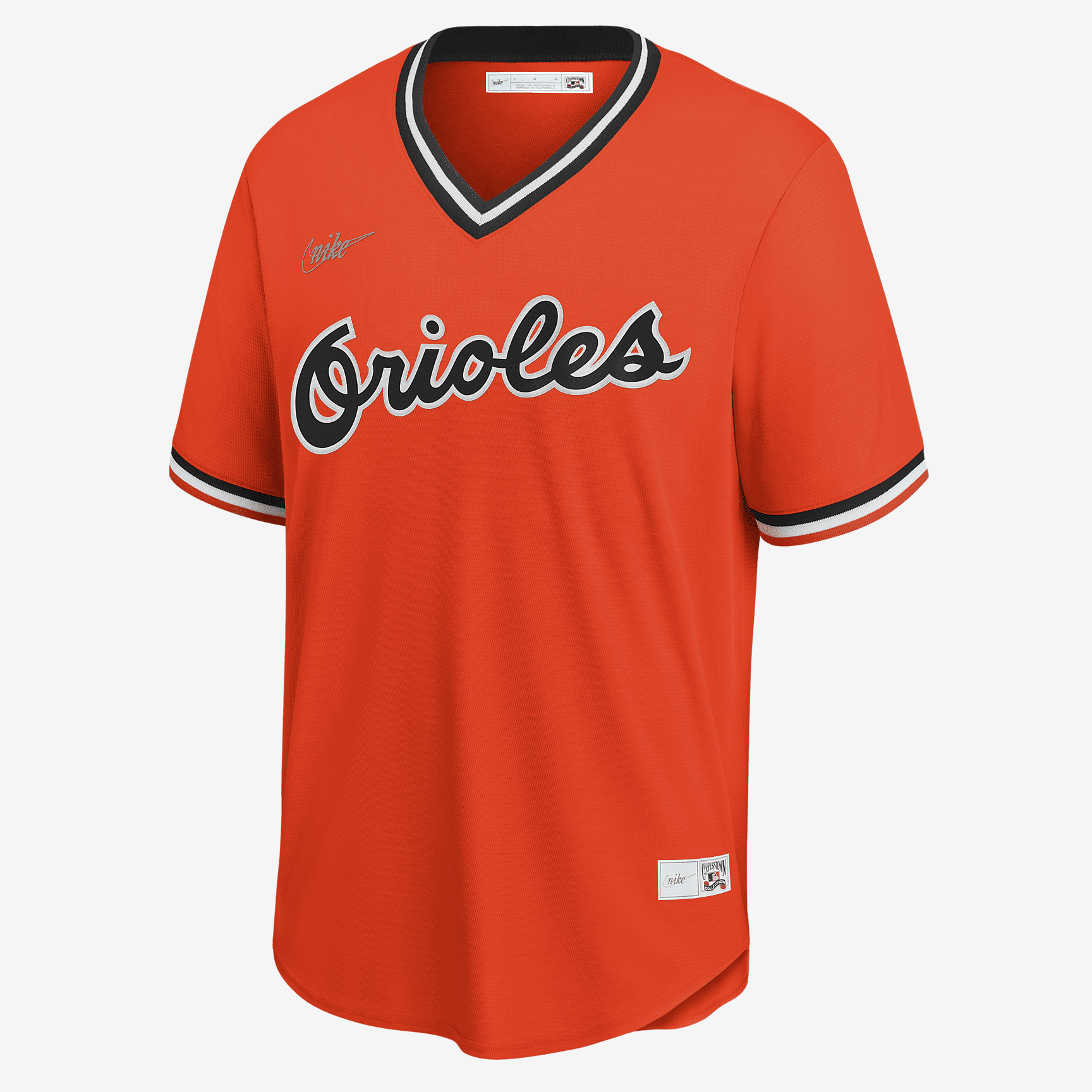 MLB Baltimore Orioles (Cal Ripken) Men's Cooperstown Baseball Jersey - Pro Orange - vstockx
