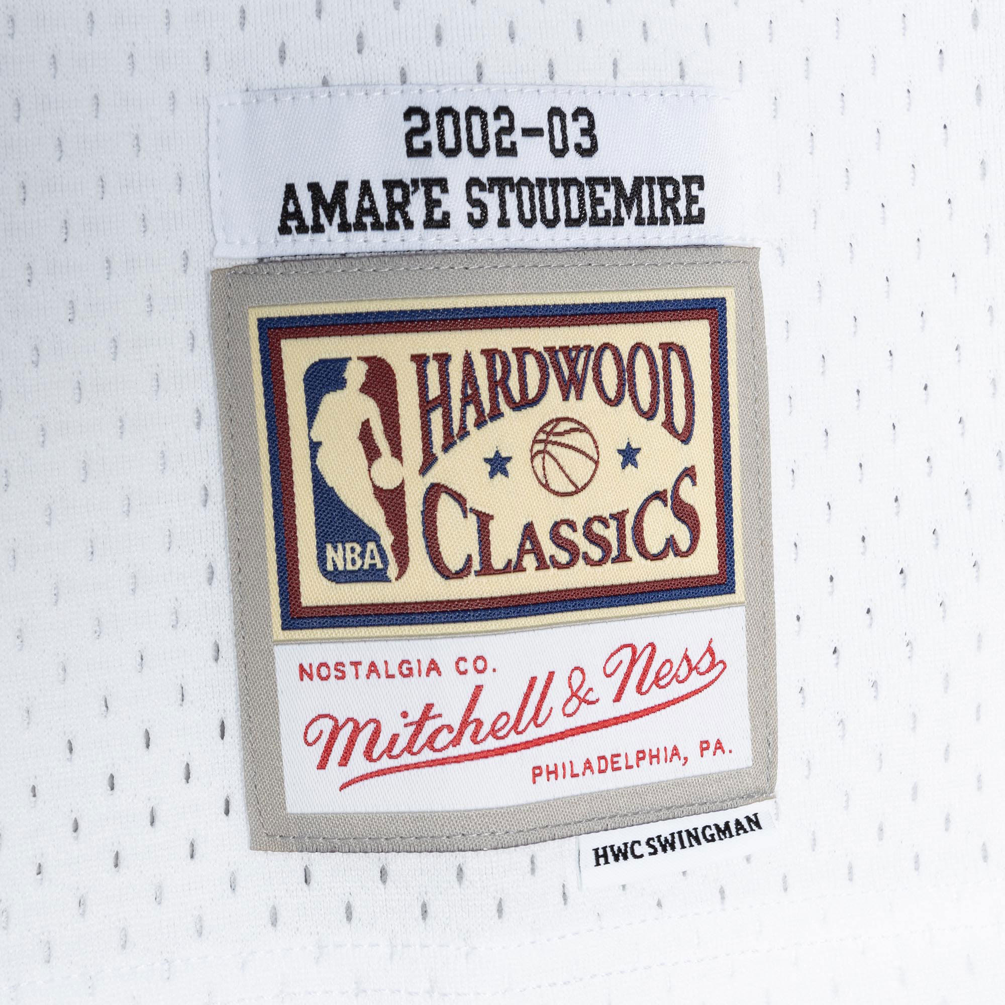 Amar'e Stoudemire Phoenix Suns Mitchell & Ness 2001/02 Hardwood Classics Swingman Jersey - White - vstockx