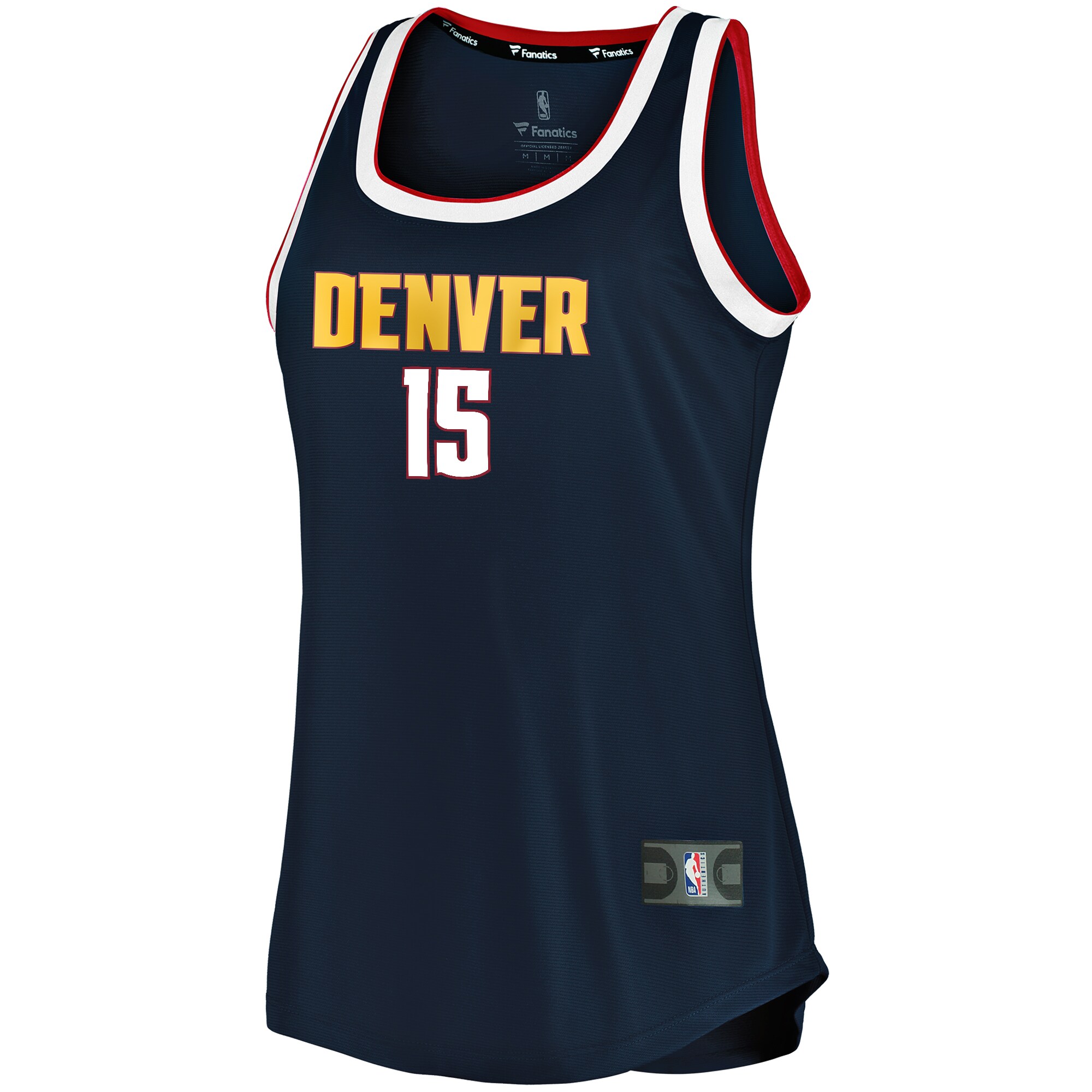 Nikola Jokic Denver Nuggets Fanatics Branded Women's 2019/20 Fast Break Team Tank Jersey - Icon Edition - Navy - vstockx