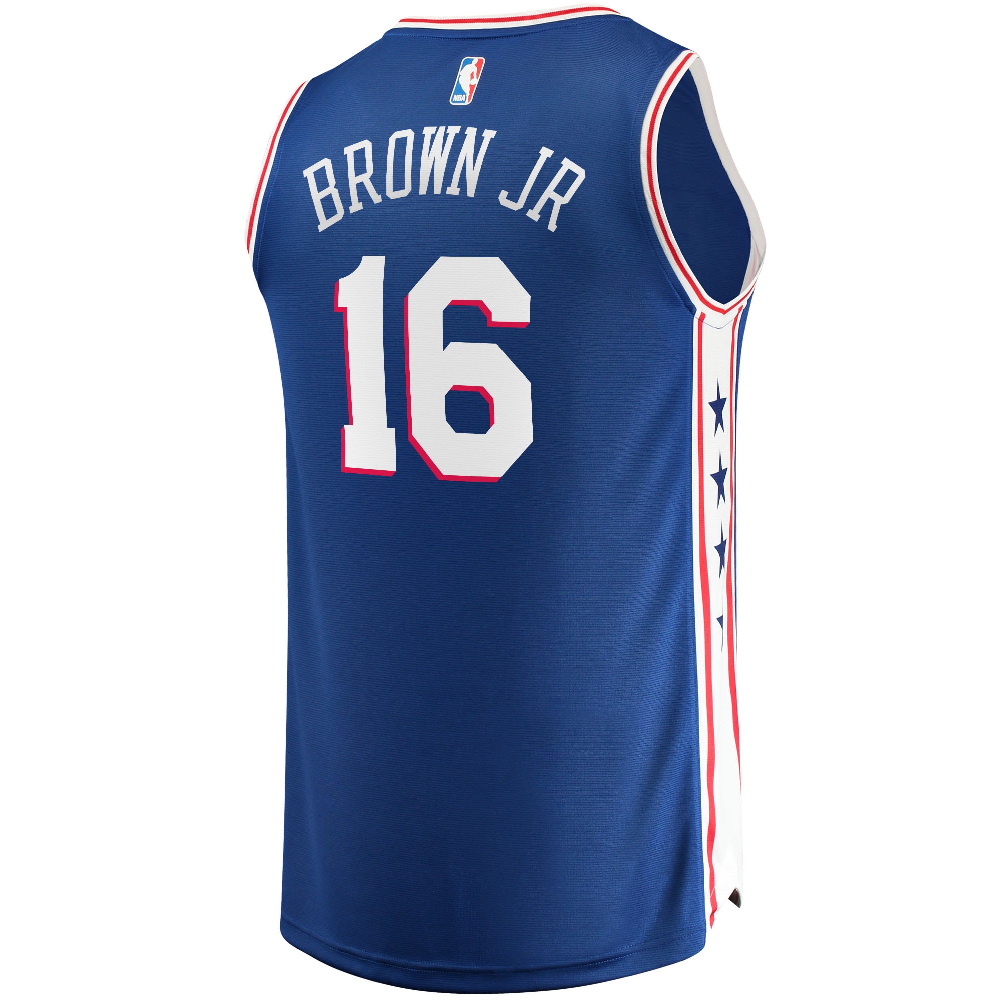 Charlie Brown Jr. Philadelphia 76ers Fanatics Branded 2021/22 Fast Break Replica Jersey - Icon Edition - Royal - vstockx