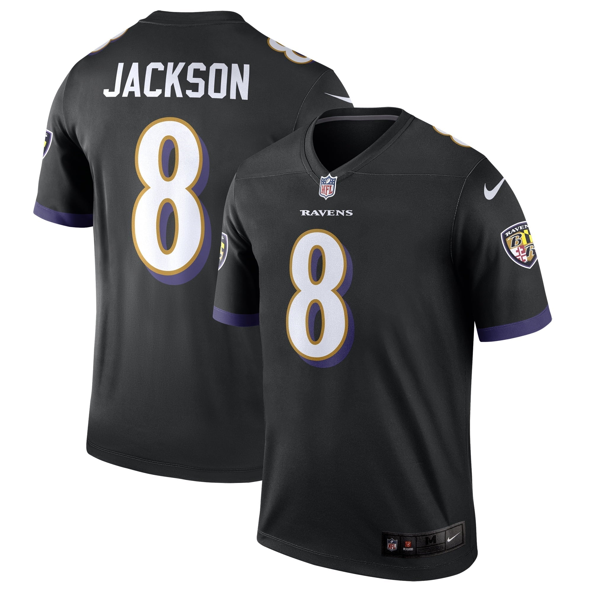 Men's Nike Lamar Jackson Black Baltimore Ravens Legend Jersey - vstockx