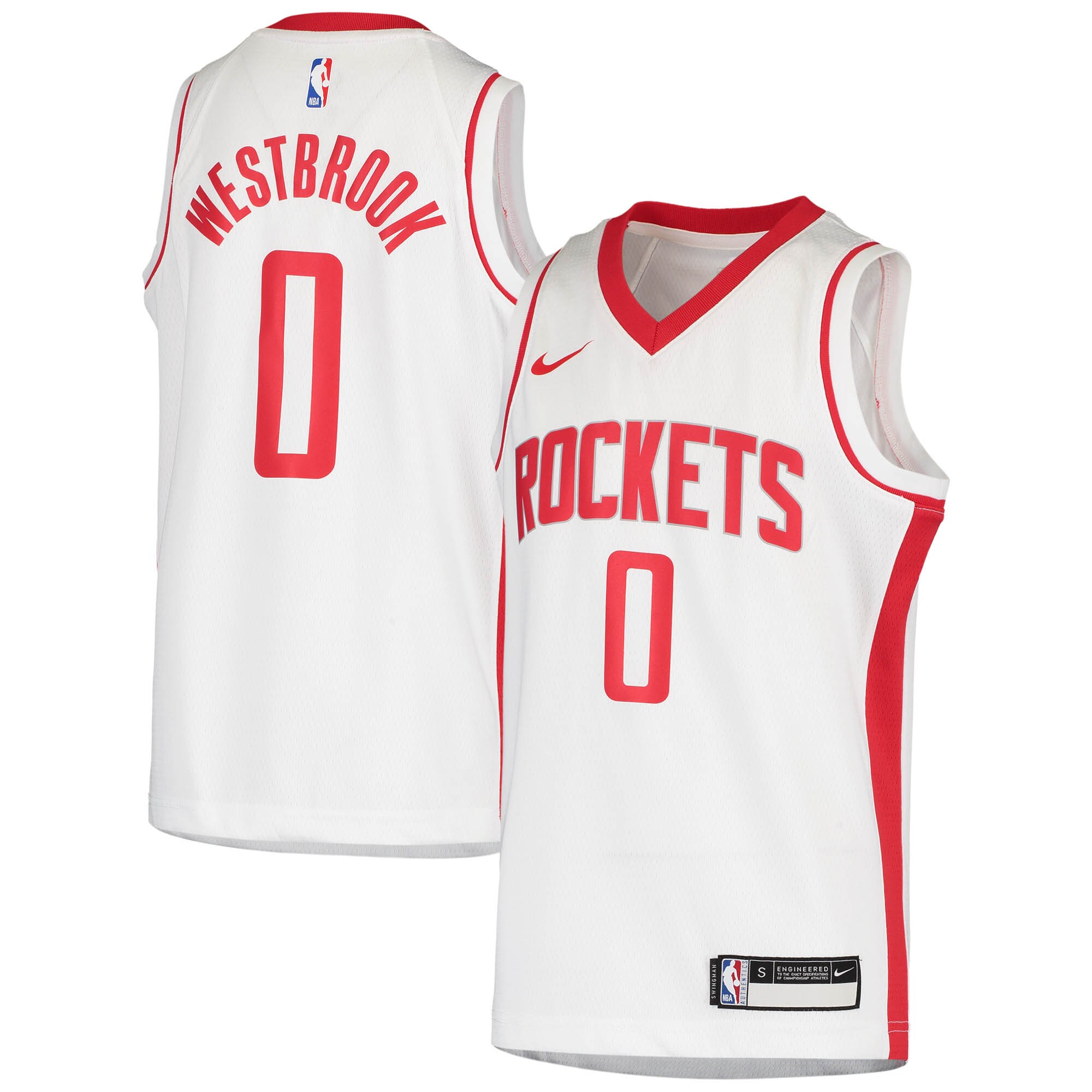 Russell Westbrook Houston Rockets Nike Youth 2020/21 Swingman Jersey - Association Edition - White - vstockx
