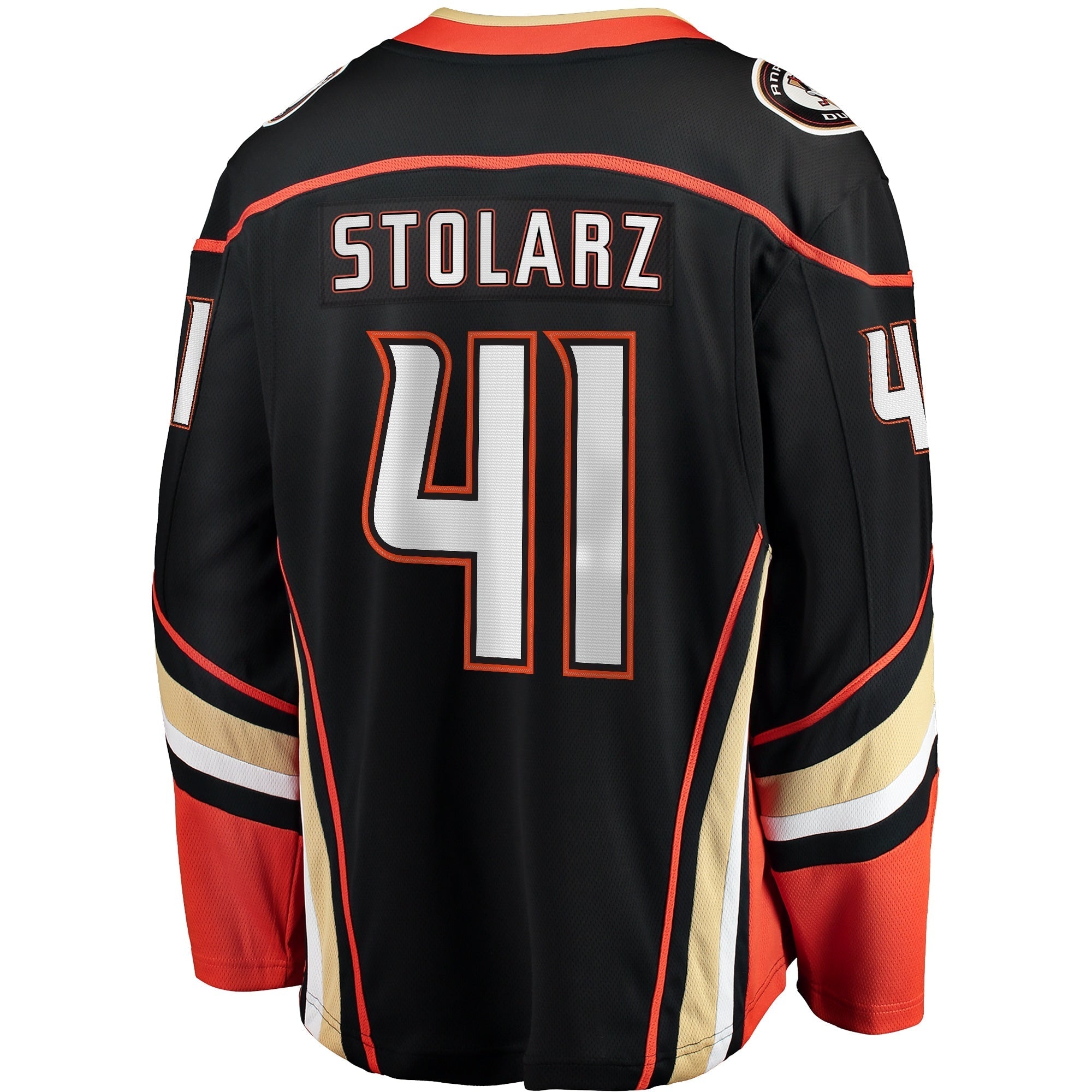 Men's Fanatics Branded Anthony Stolarz Black Anaheim Ducks Home Breakaway Player Jersey - vstockx