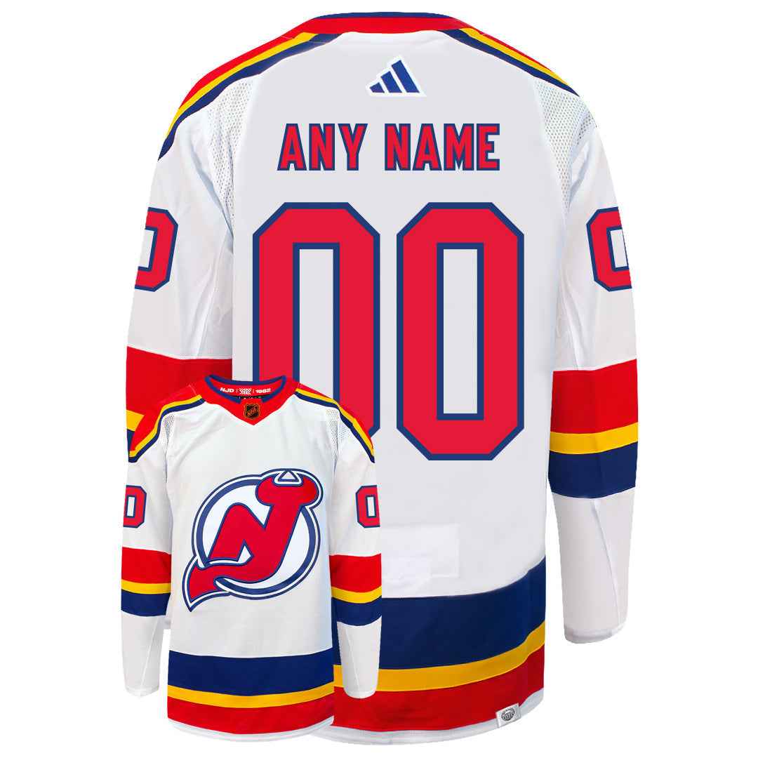 Customizable New Jersey Devils Adidas 2022 Primegreen Reverse Retro Authentic NHL Hockey Jersey - vstockx