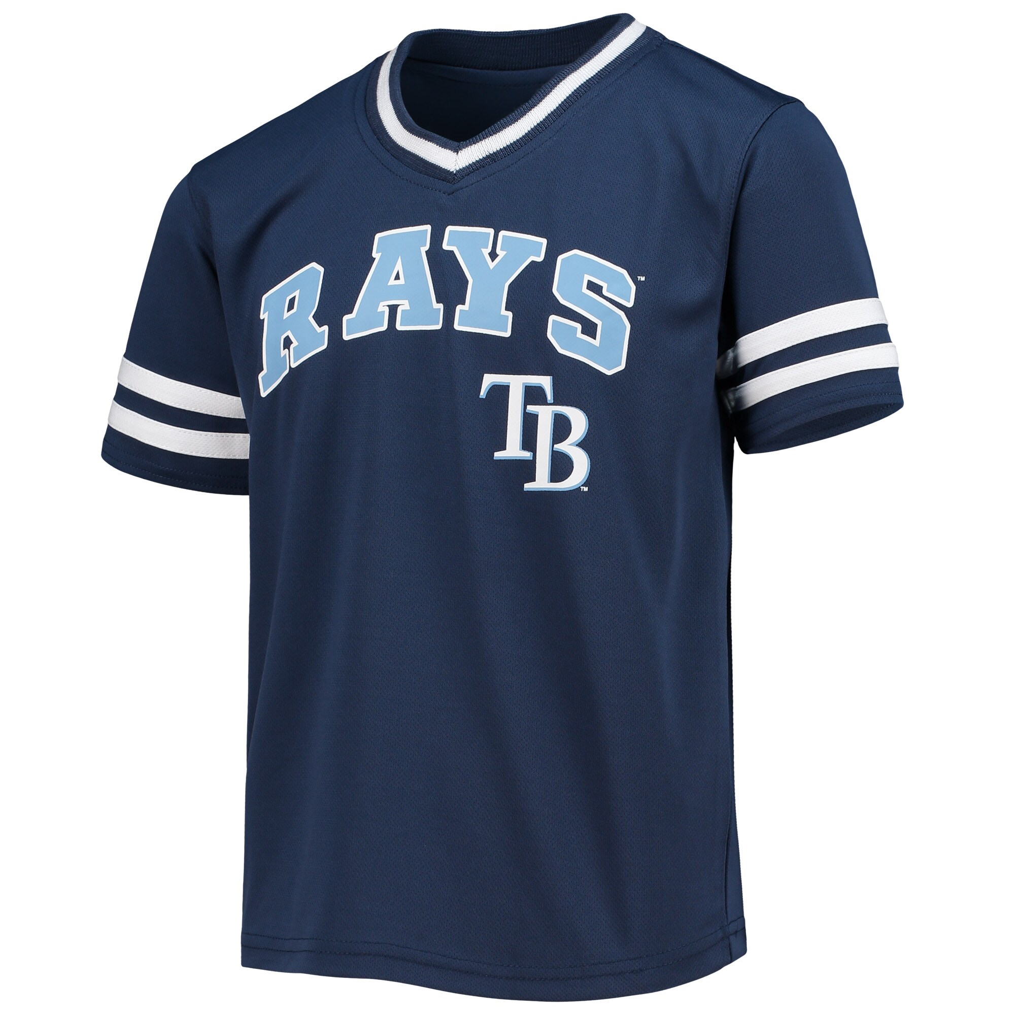 Youth Austin Meadows Navy Tampa Bay Rays Player Logo Jersey - vstockx