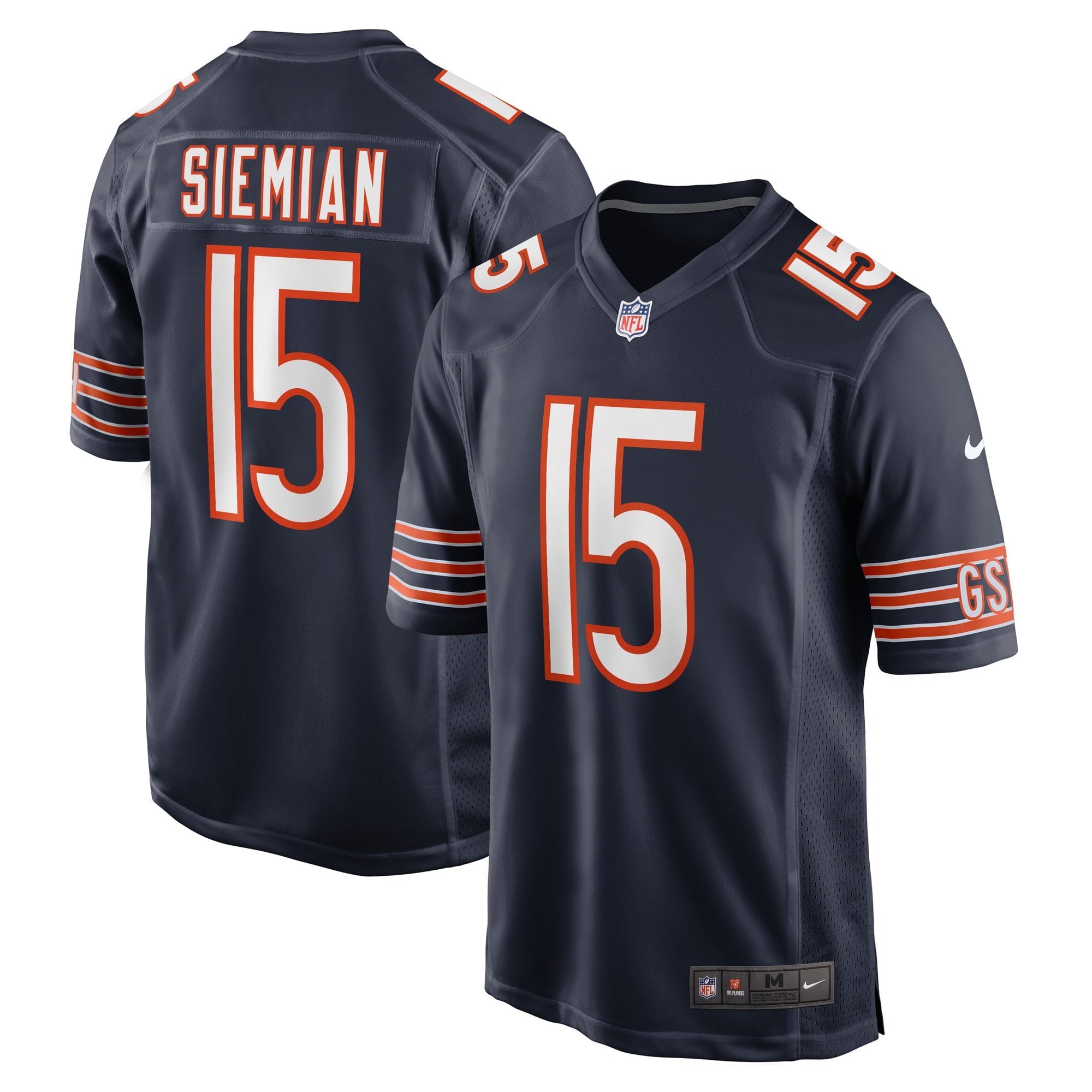Men's Nike Trevor Siemian Navy Chicago Bears Game Player Jersey - vstockx