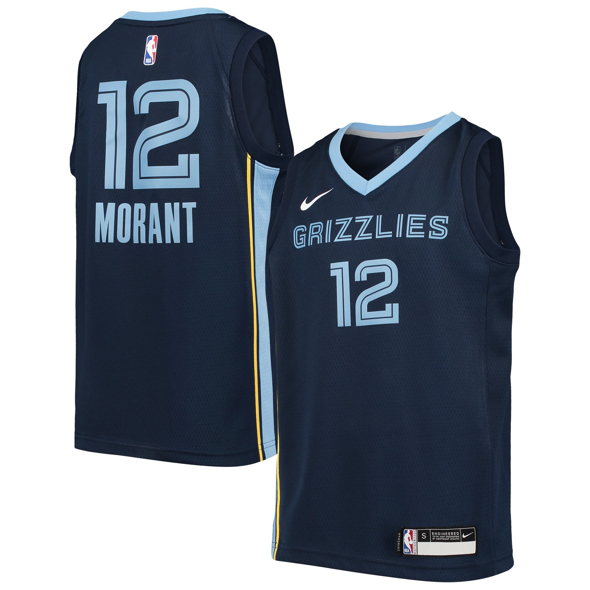 Ja Morant Memphis Grizzlies Nike Youth Team Swingman Jersey - Blue - vstockx