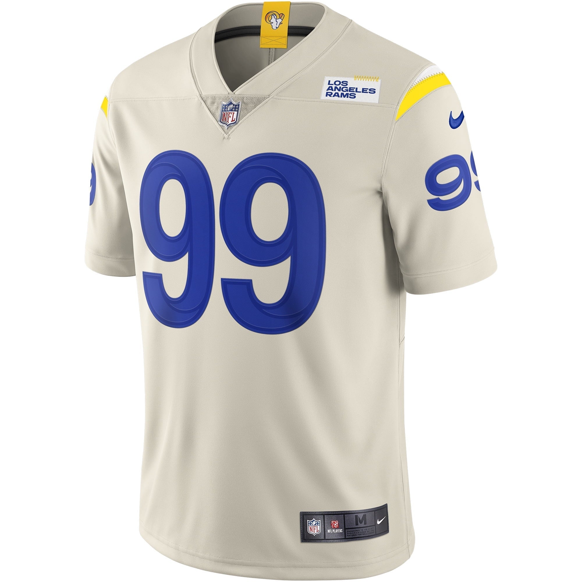 Men's Nike Aaron Donald Bone Los Angeles Rams Vapor Limited Jersey - vstockx