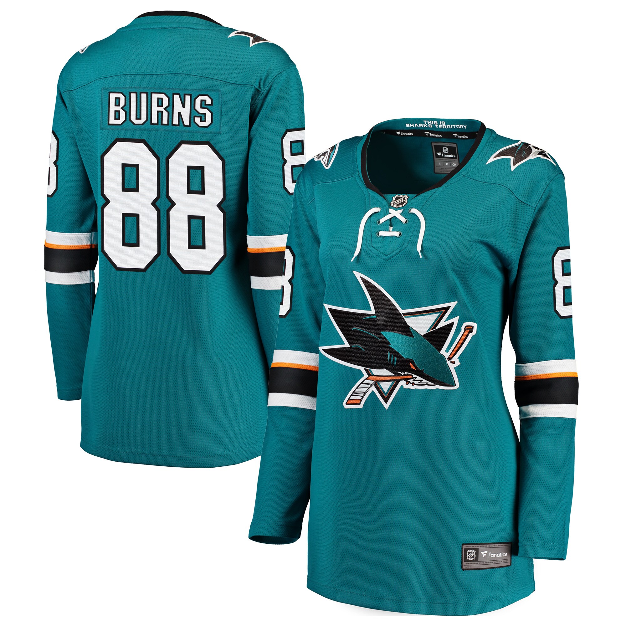 Brent Burns San Jose Sharks Fanatics Branded Women's Home Breakaway Player Jersey - Teal - vstockx