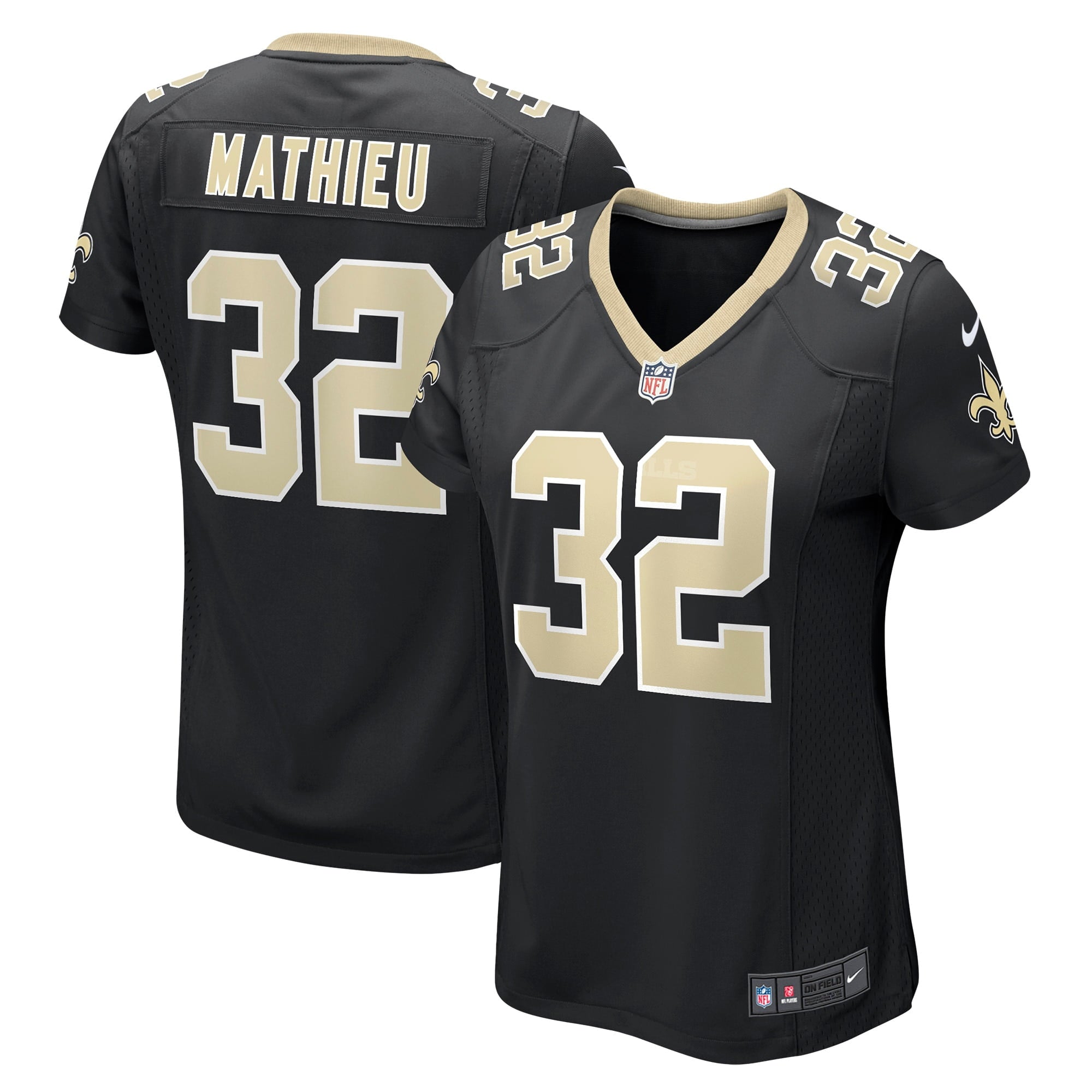 Women's Nike Tyrann Mathieu Black New Orleans Saints Game Jersey - vstockx