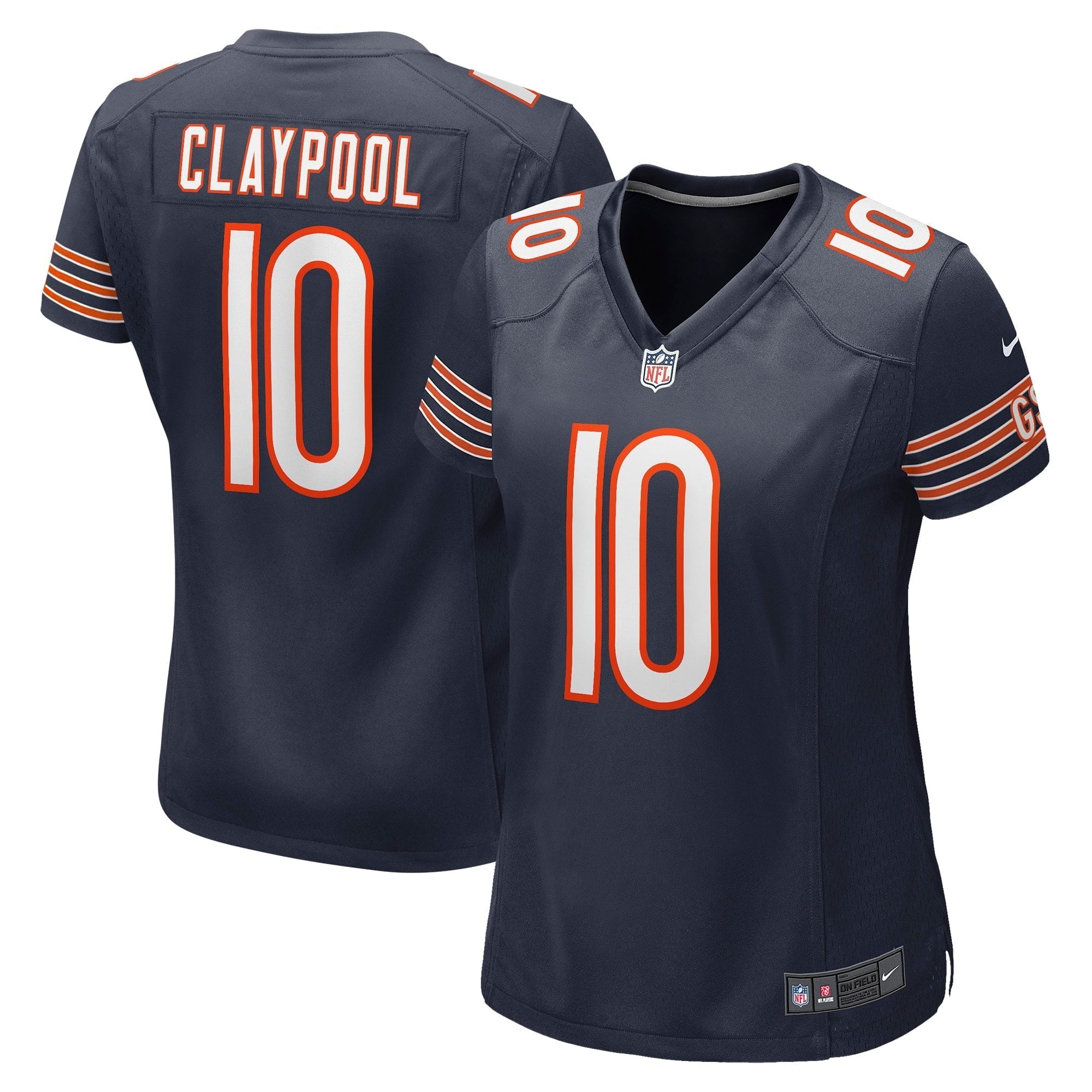 Women's Nike Chase Claypool Navy Chicago Bears Game Player Jersey - vstockx