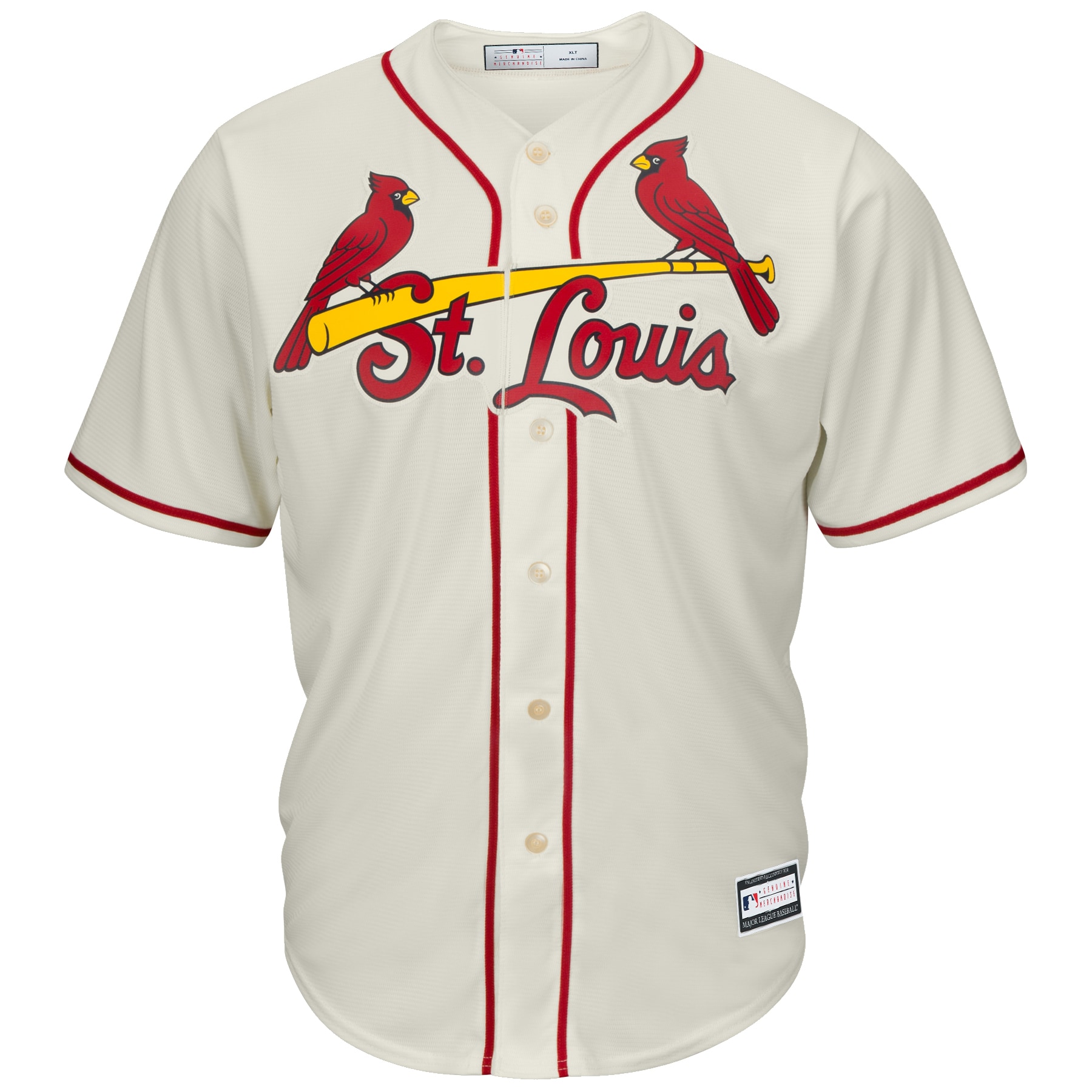 St. Louis Cardinals Big & Tall Replica Team Jersey - Cream - vstockx