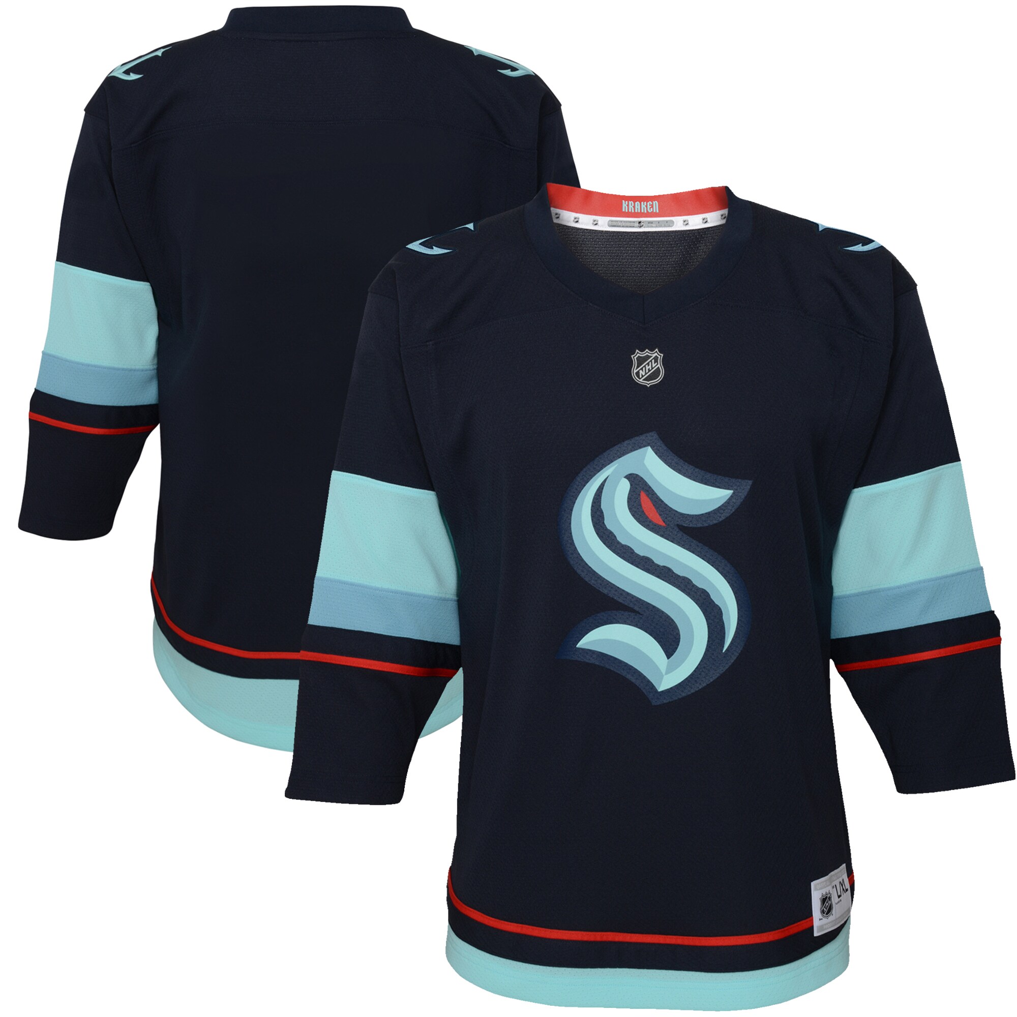 Seattle Kraken Toddler Home Replica Jersey - Navy - vstockx
