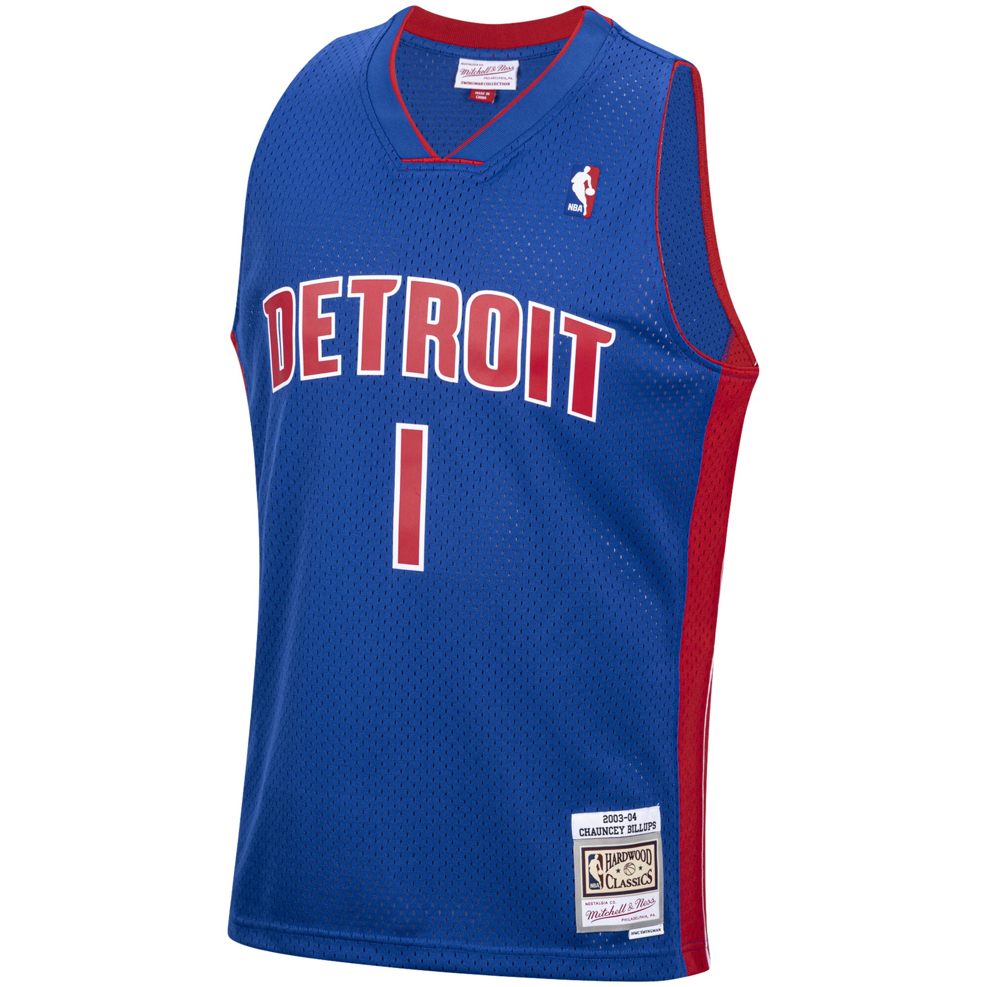 Chauncey Billups Detroit Pistons Mitchell & Ness Hardwood Classics Swingman Jersey - Royal - vstockx