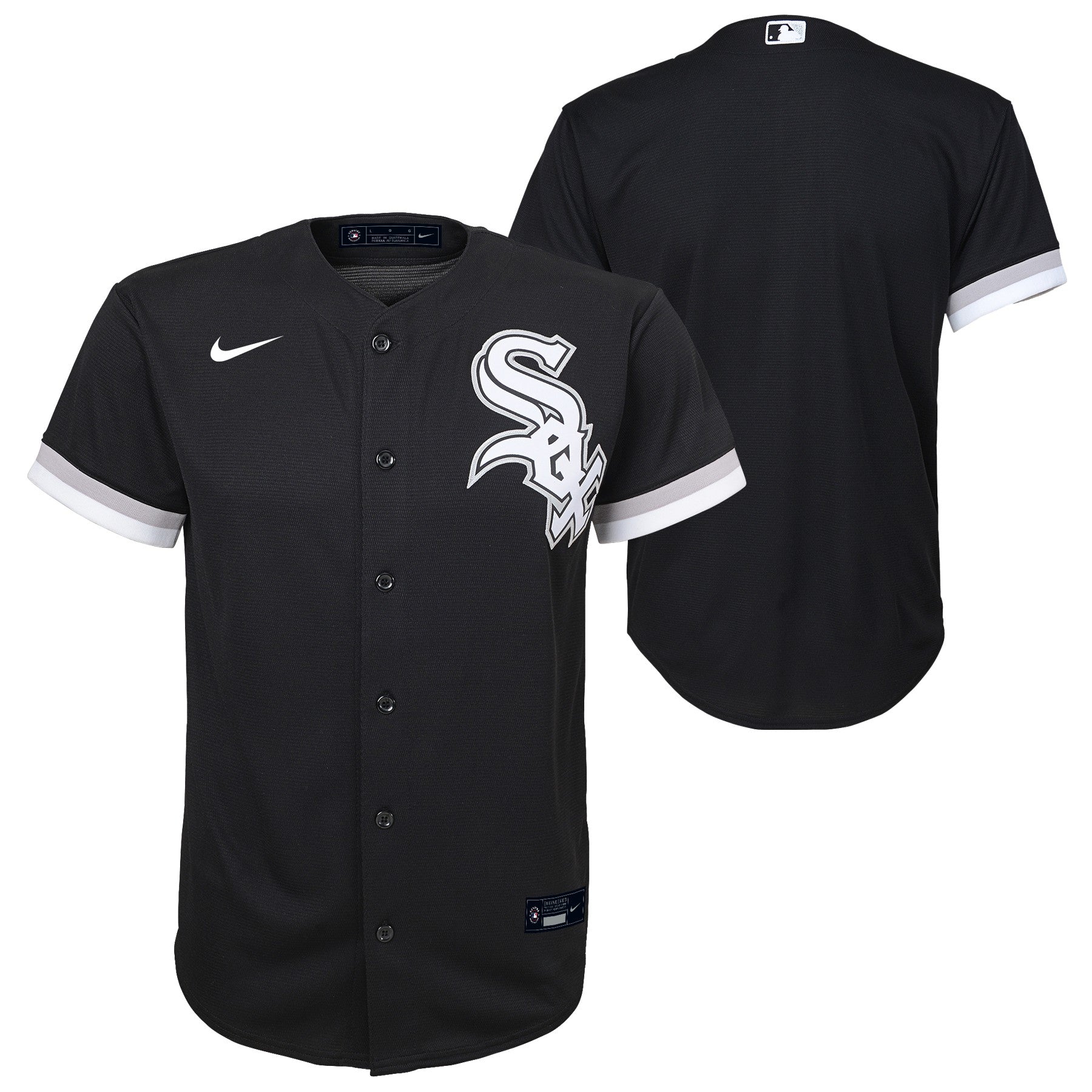 Chicago White Sox Nike Black Alternate Replica Jersey - Youth - vstockx