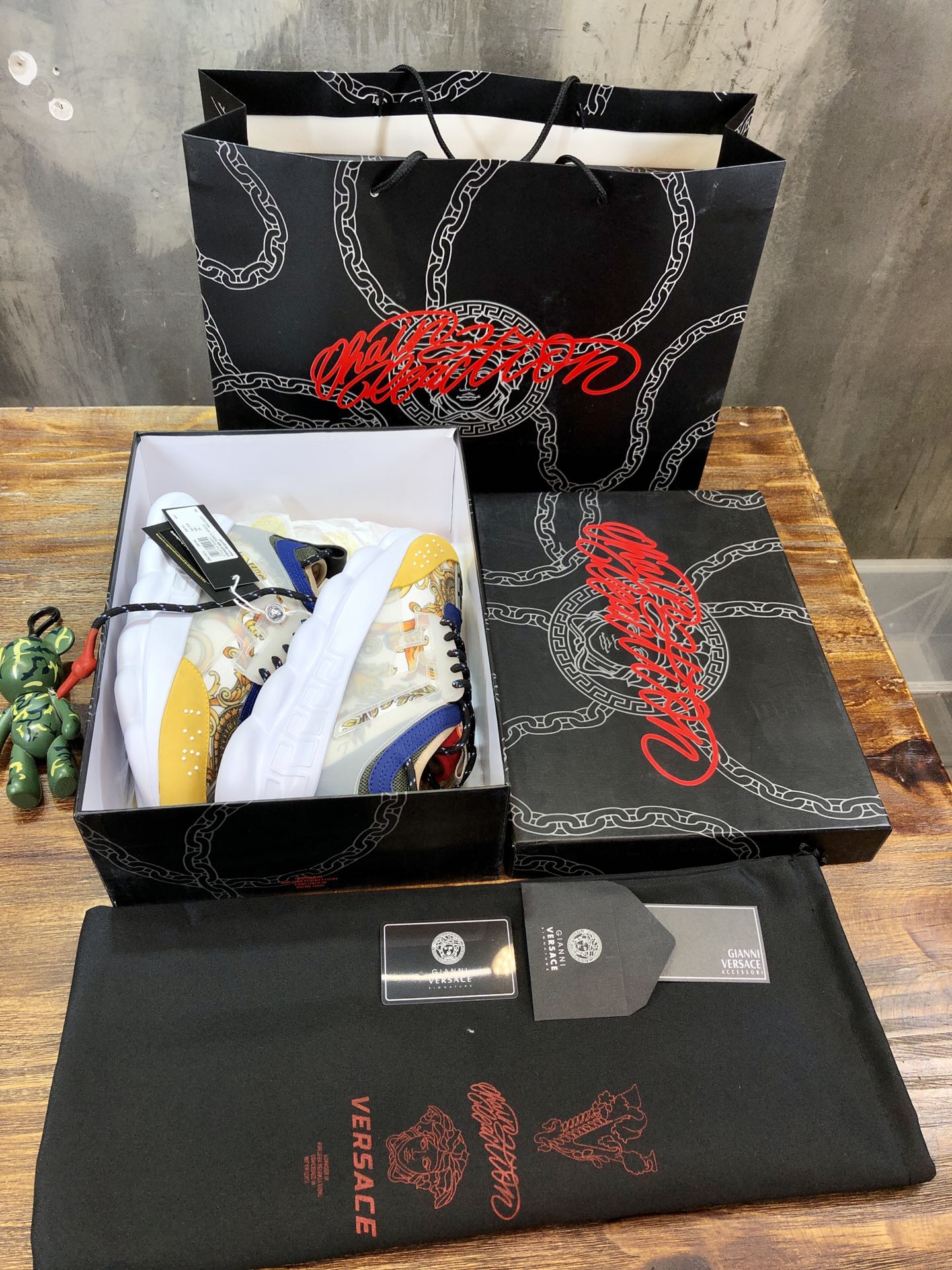 Versace Chain Reaction Multi-Color Rubber Suede - vstockx