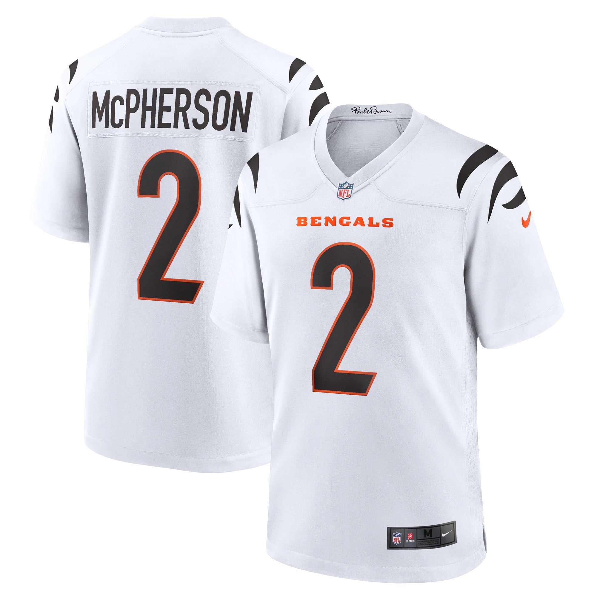 Men's Nike Evan McPherson White Cincinnati Bengals Game Player Jersey - vstockx