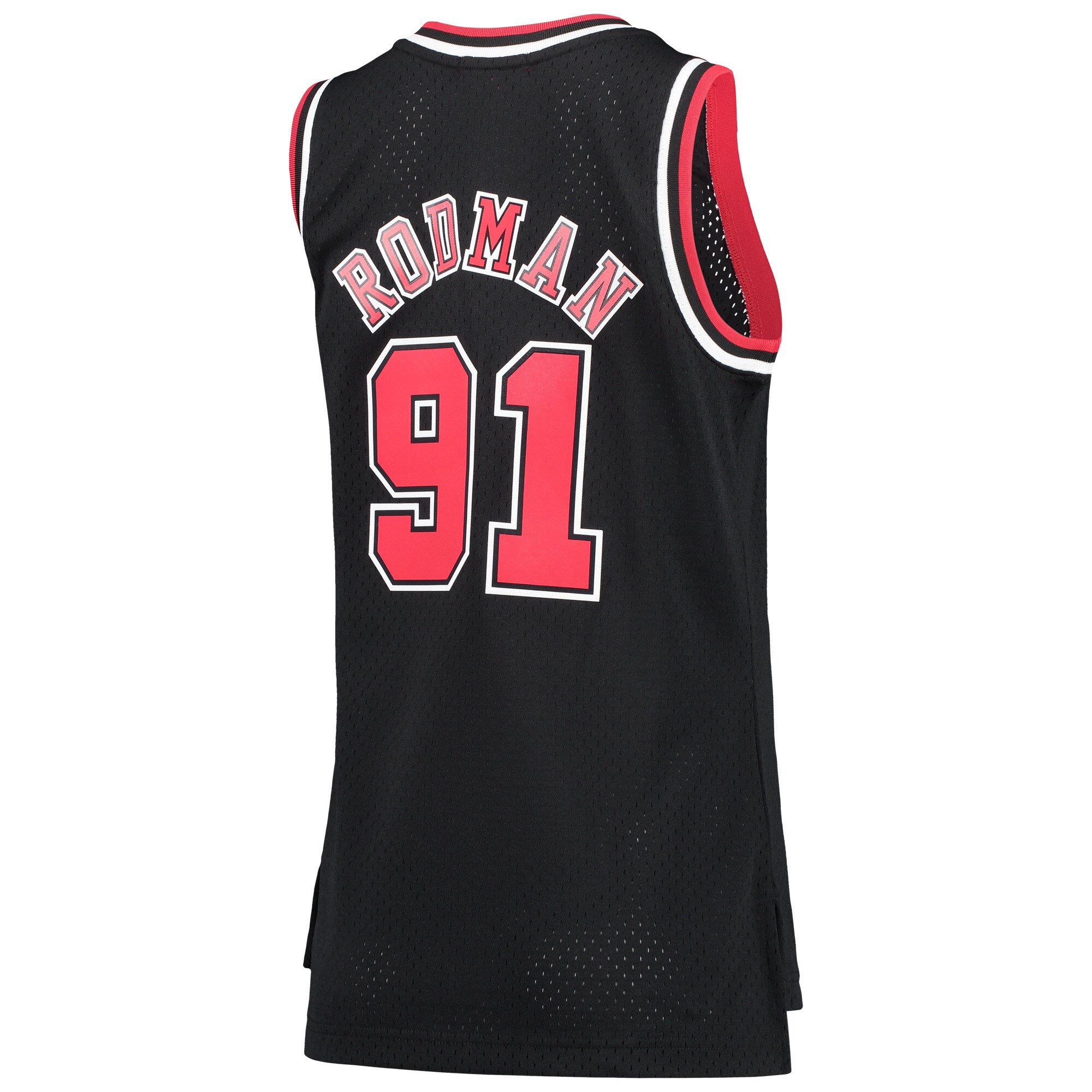 Dennis Rodman Chicago Bulls Mitchell & Ness Women's Hardwood Classics Swingman Jersey - Black - vstockx