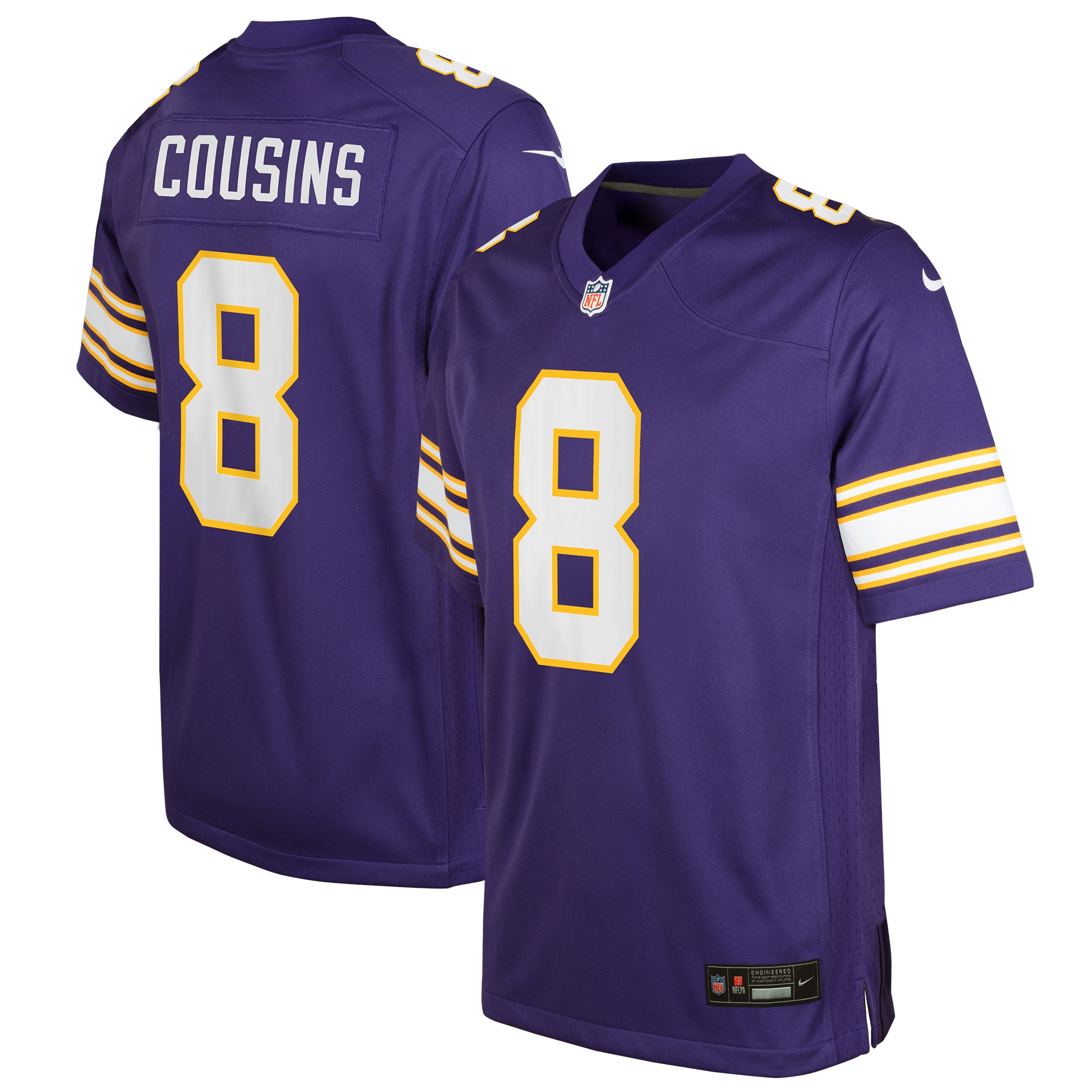 Kirk Cousins Minnesota Vikings Nike Youth Game Jersey - Purple - vstockx