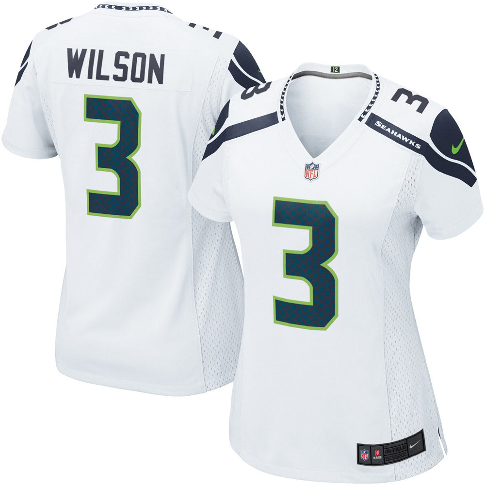 Women's Seattle Seahawks Russell Wilson Game Jersey White - vstockx