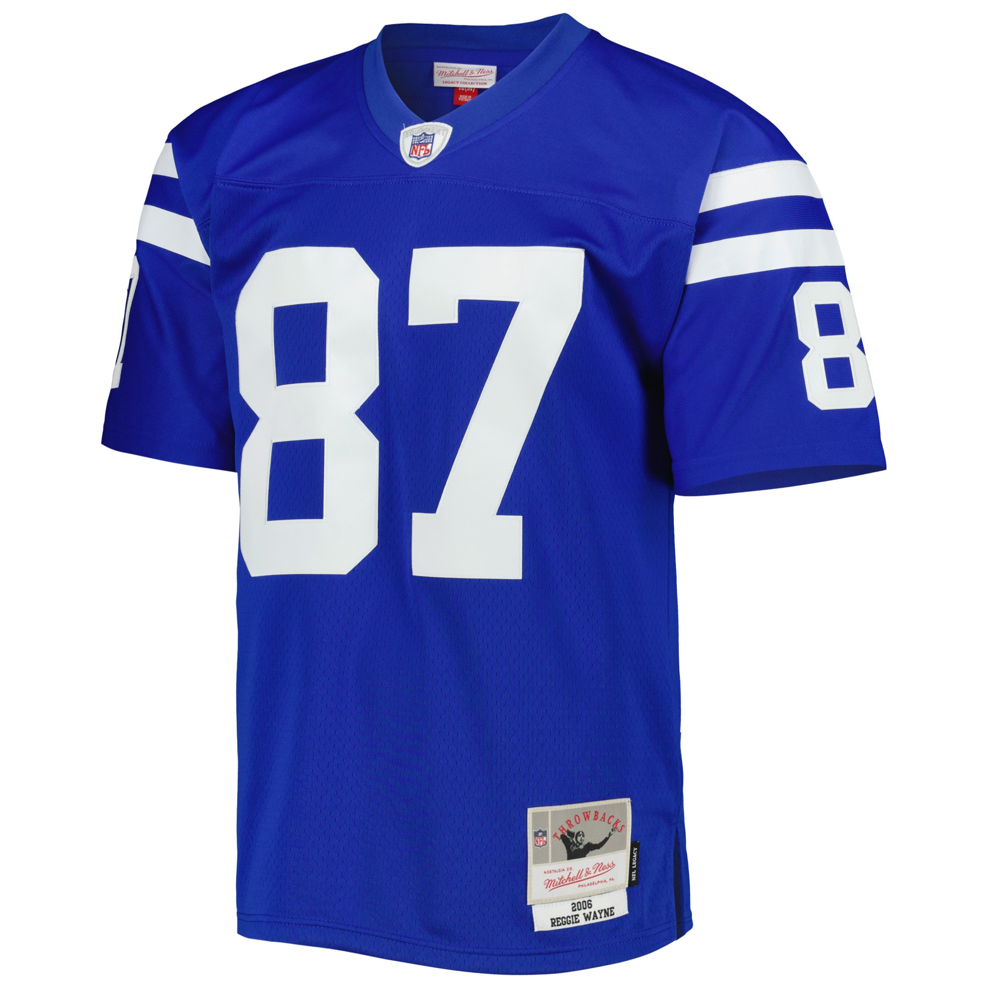 Reggie Wayne Indianapolis Colts Mitchell & Ness Legacy Replica Jersey - Royal - vstockx