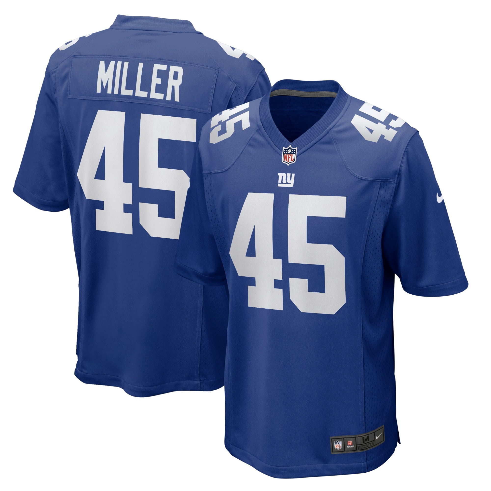 Men's Nike Dre Miller Royal New York Giants Home Game Player Jersey - vstockx