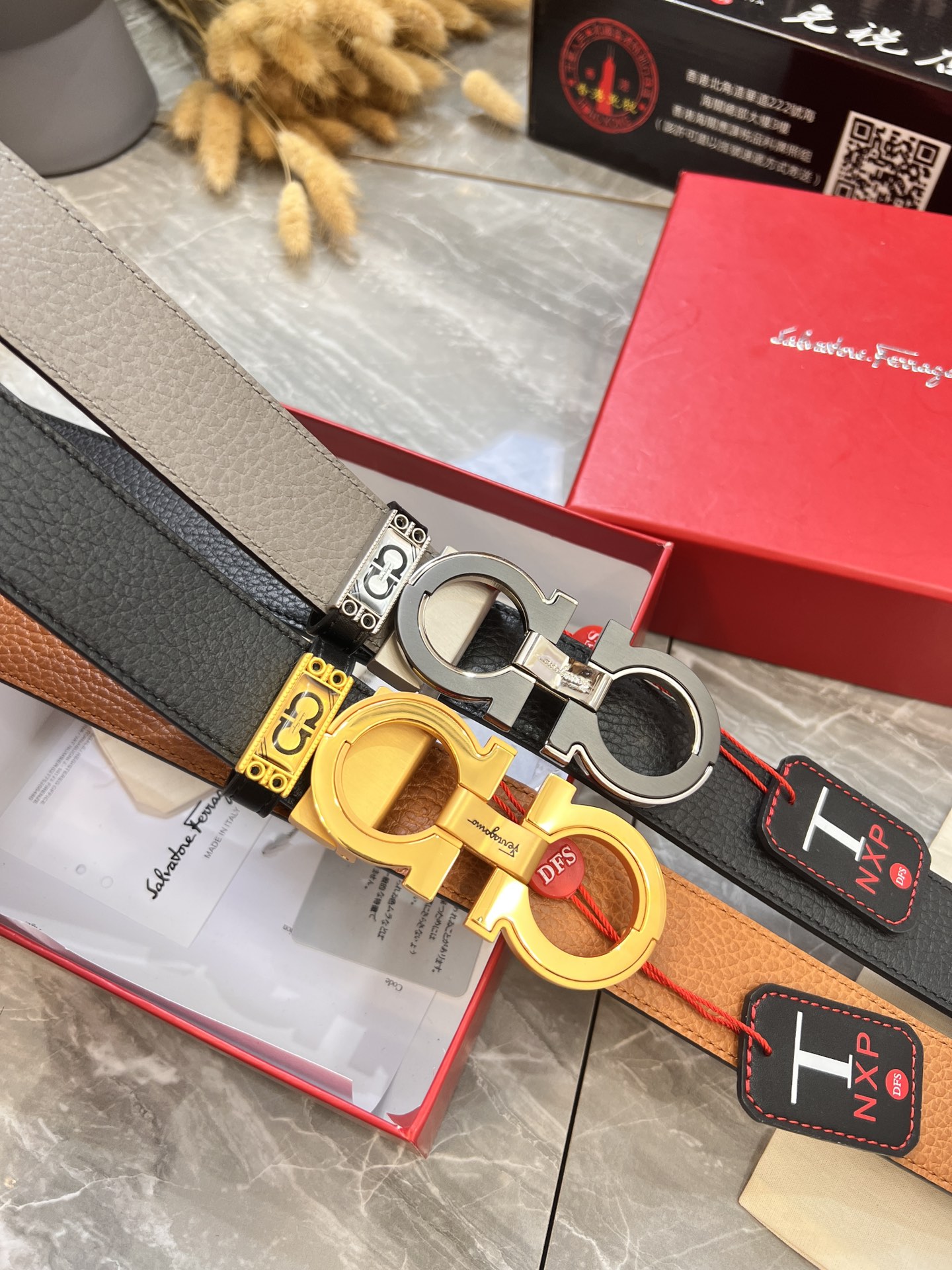 Streetwear Belt Ferragamo 319896 size:3.5cm - vstockx