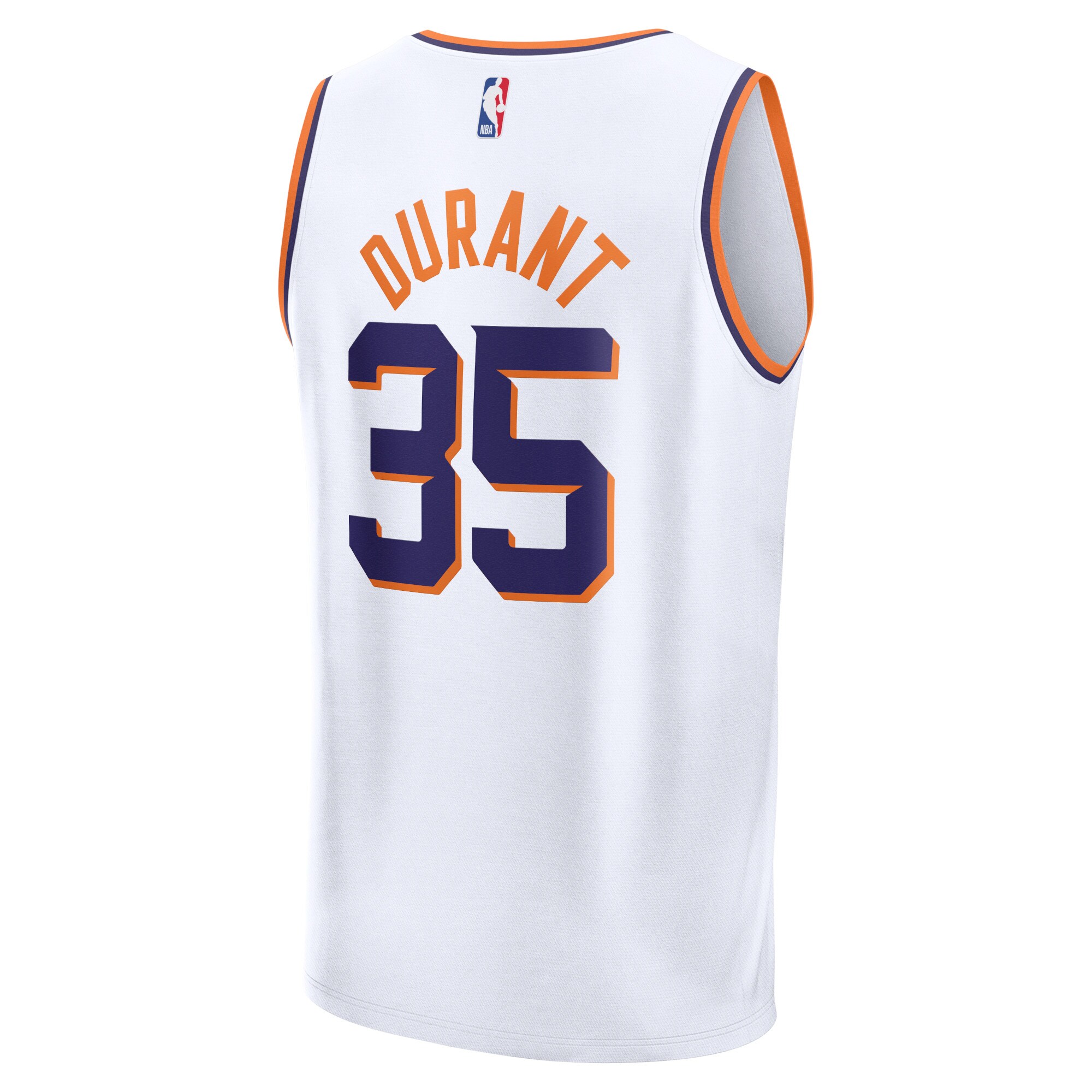 Kevin Durant Phoenix Suns Fanatics Branded 2023/24 Fast Break Replica Jersey - Association Edition - White - vstockx