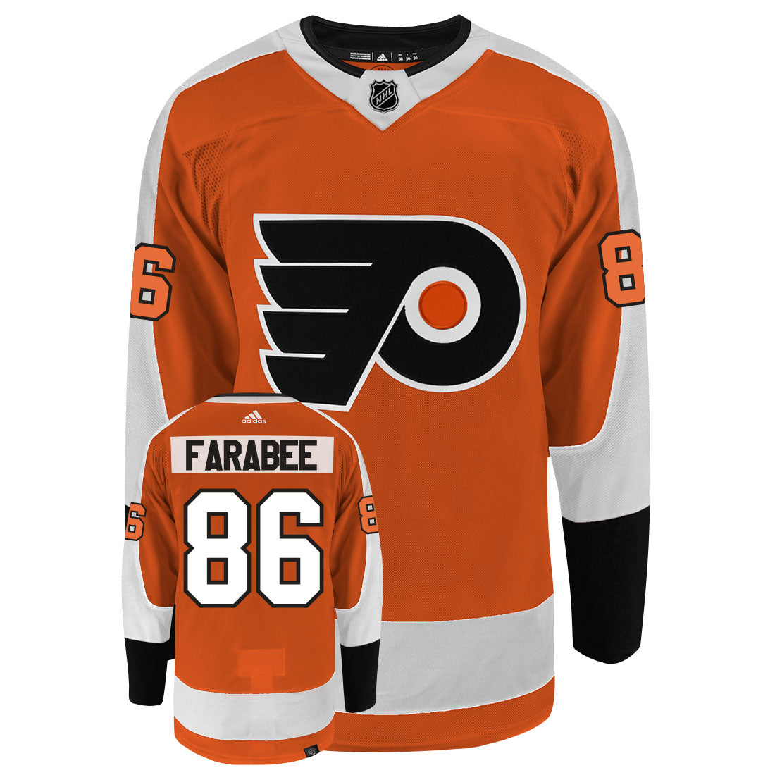 Joel Farabee Philadelphia Flyers Adidas Primegreen Authentic NHL Hockey Jersey - vstockx