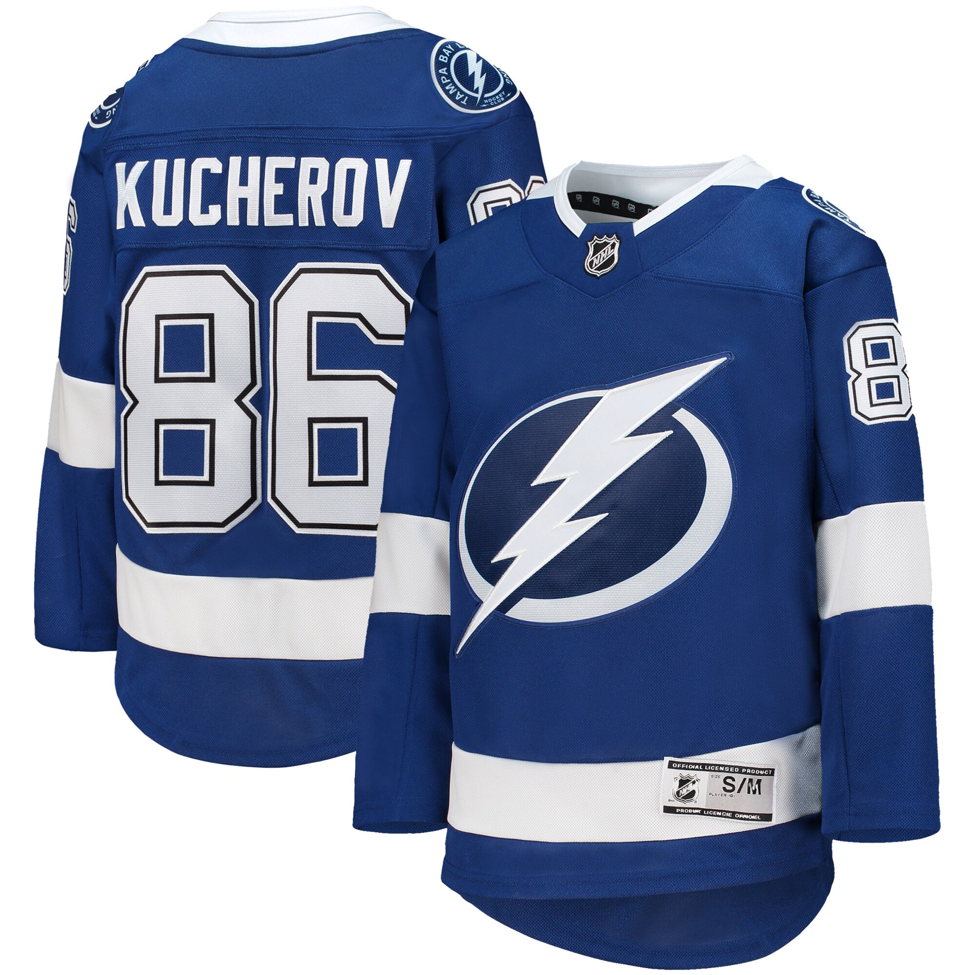Nikita Kucherov Tampa Bay Lightning Youth Home Premier Player Jersey - Blue - vstockx