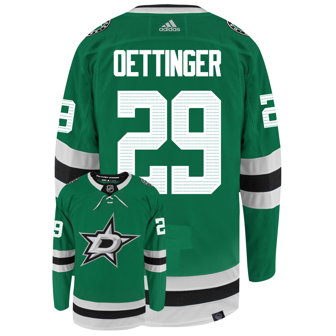 Jake Oettinger Dallas Stars Adidas Primegreen Authentic NHL Hockey Jersey - vstockx