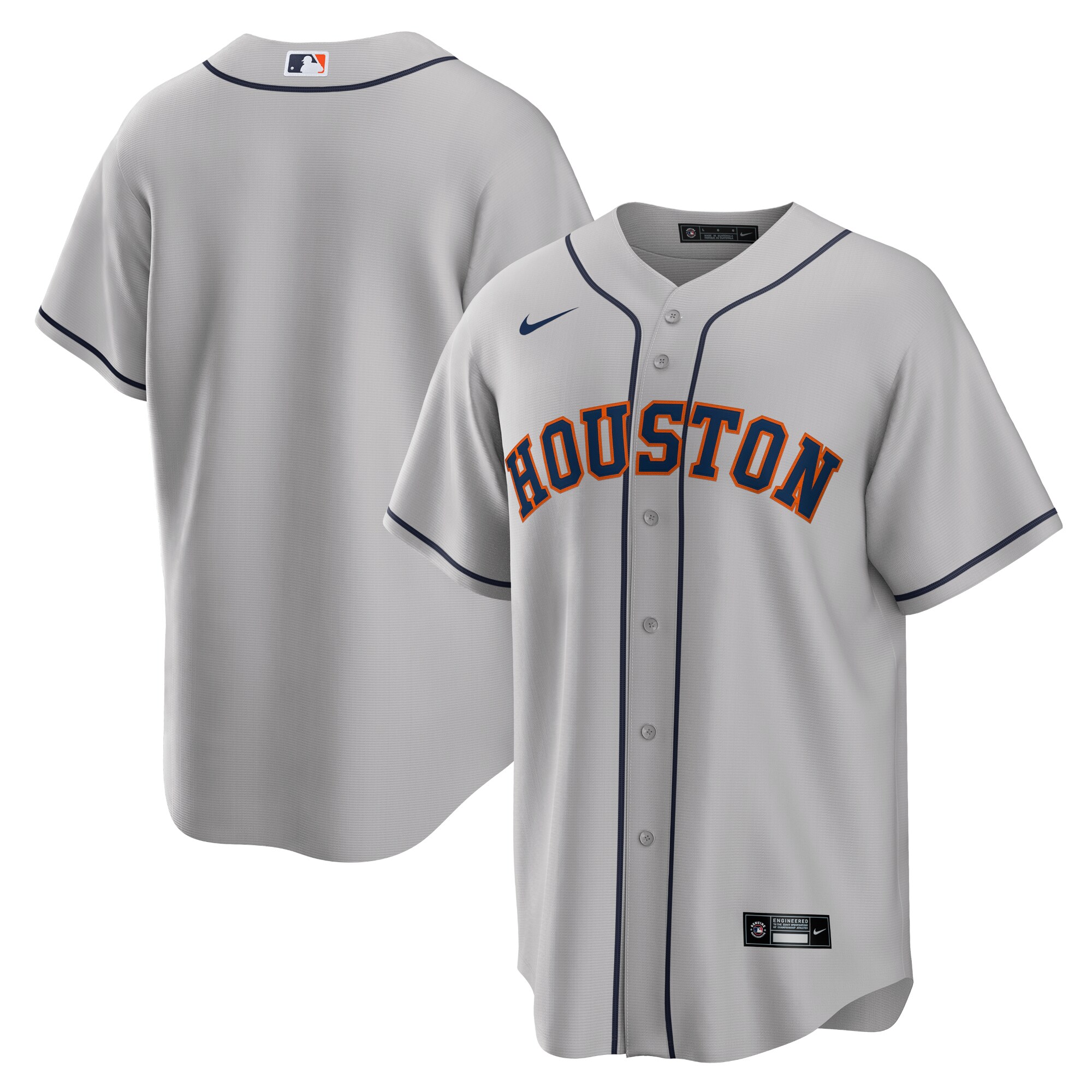 Houston Astros Nike Road Replica Team Jersey - Gray - vstockx