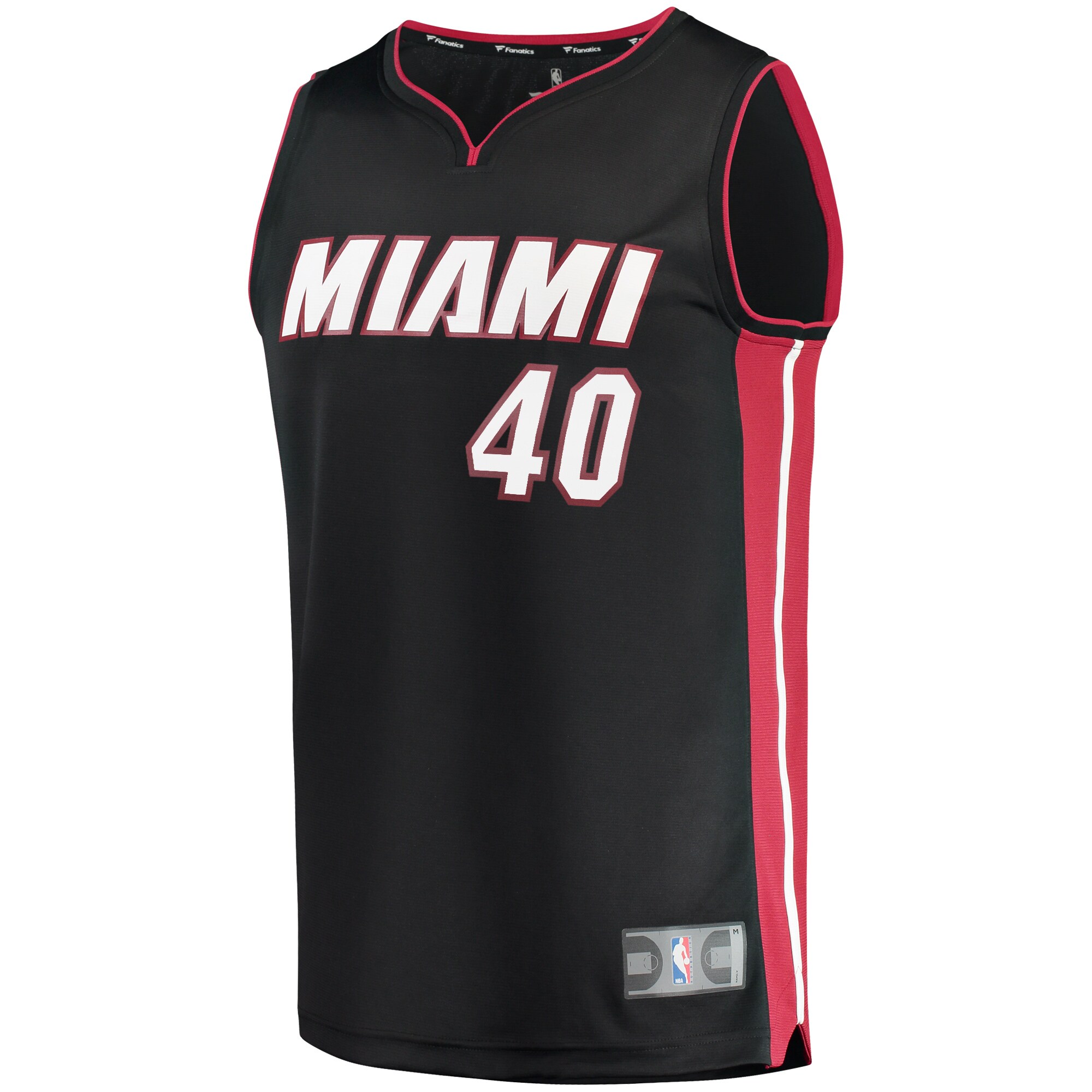 Udonis Haslem Miami Heat Fanatics Branded Fast Break Replica Player Jersey - Icon Edition - Black - vstockx