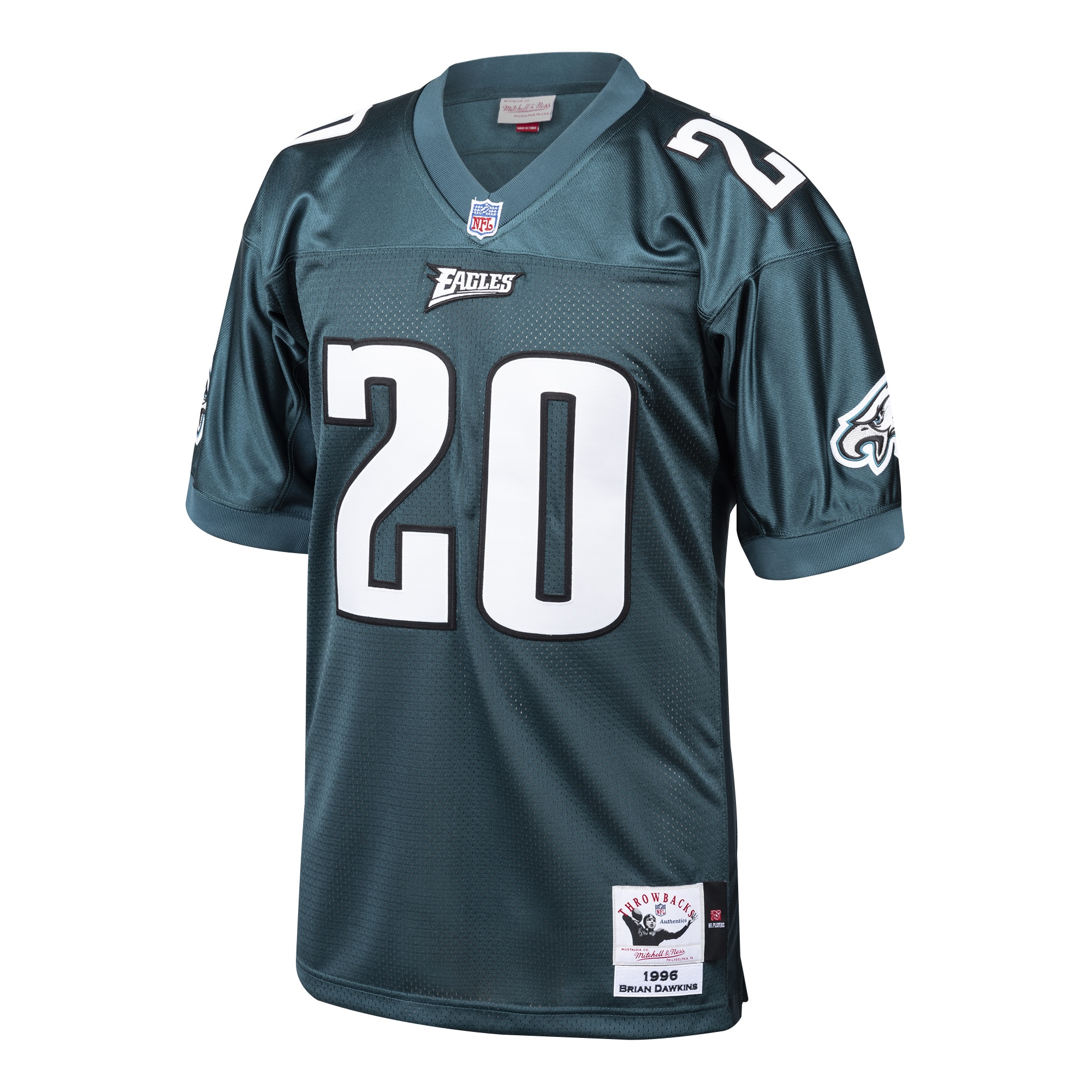 Brian Dawkins Philadelphia Eagles Mitchell & Ness 1996 Authentic Throwback Retired Player Jersey - Midnight Green - vstockx