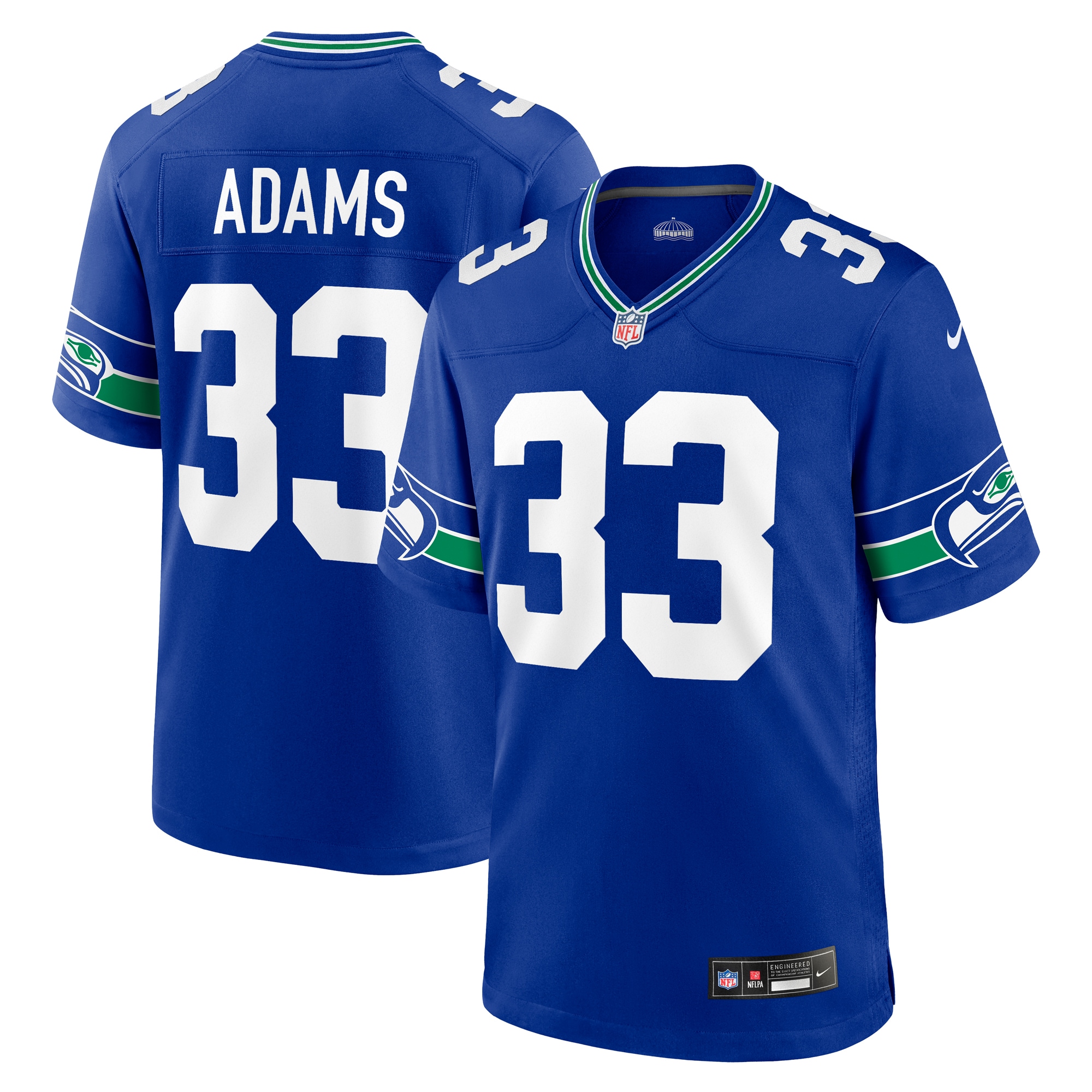 Jamal Adams Seattle Seahawks Nike Throwback Player Game Jersey - Royal - vstockx