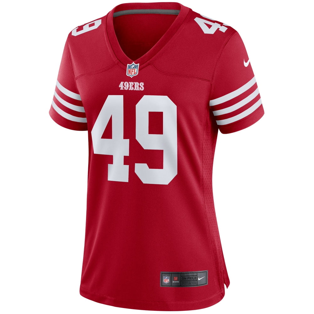 Women's Nike Faithful 49 Scarlet San Francisco 49ers Player Game Jersey - vstockx