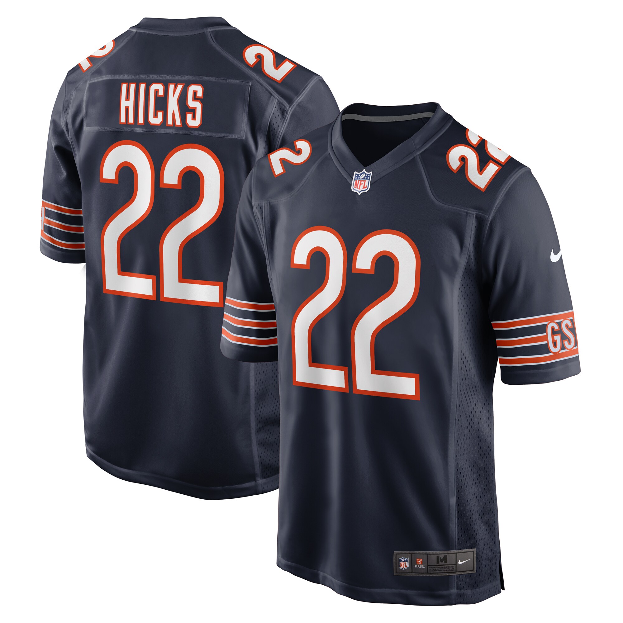 Elijah Hicks Chicago Bears Nike Team Game Jersey - Navy - vstockx