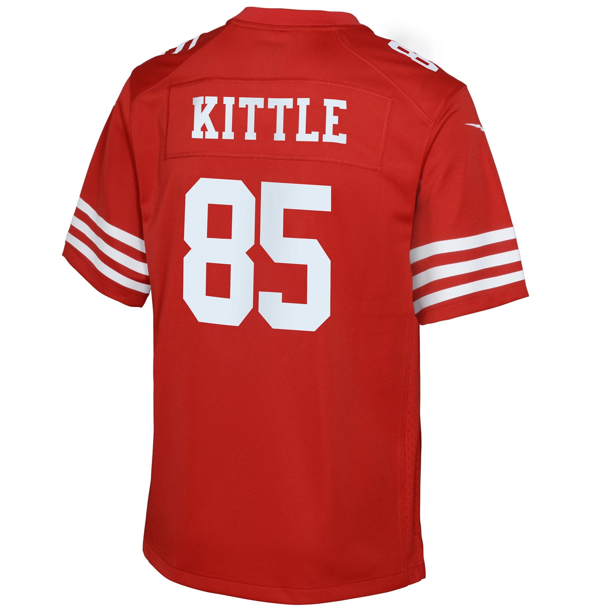 Youth Nike George Kittle Scarlet San Francisco 49ers Game Jersey - vstockx