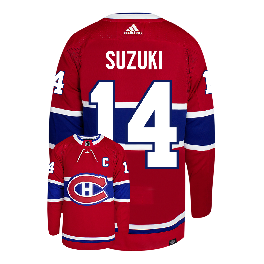 Nick Suzuki Montreal Canadiens Adidas Primegreen Authentic NHL Hockey Jersey - vstockx