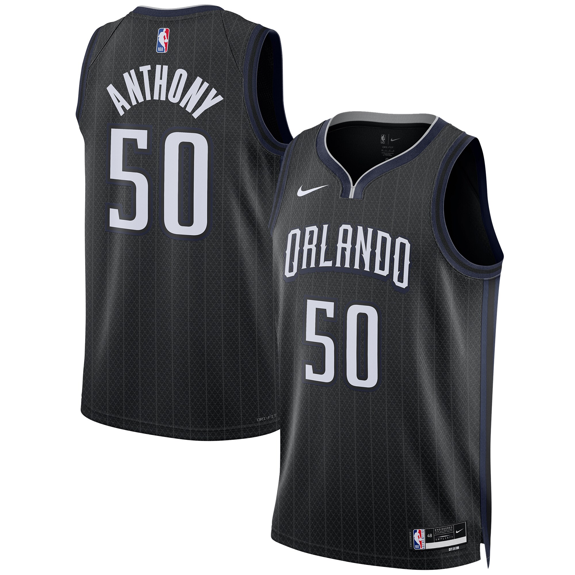 Cole Anthony Orlando Magic Nike Unisex 2022/23 Swingman Jersey - City Edition - Black - vstockx